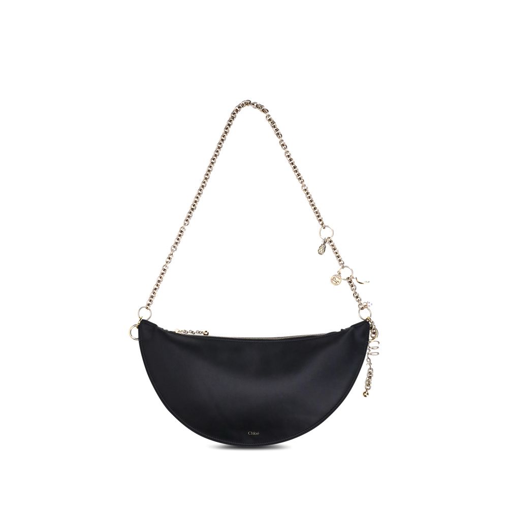 Chloé Schwarze Schultertasche aus Kalbsleder Bos Taurus-1