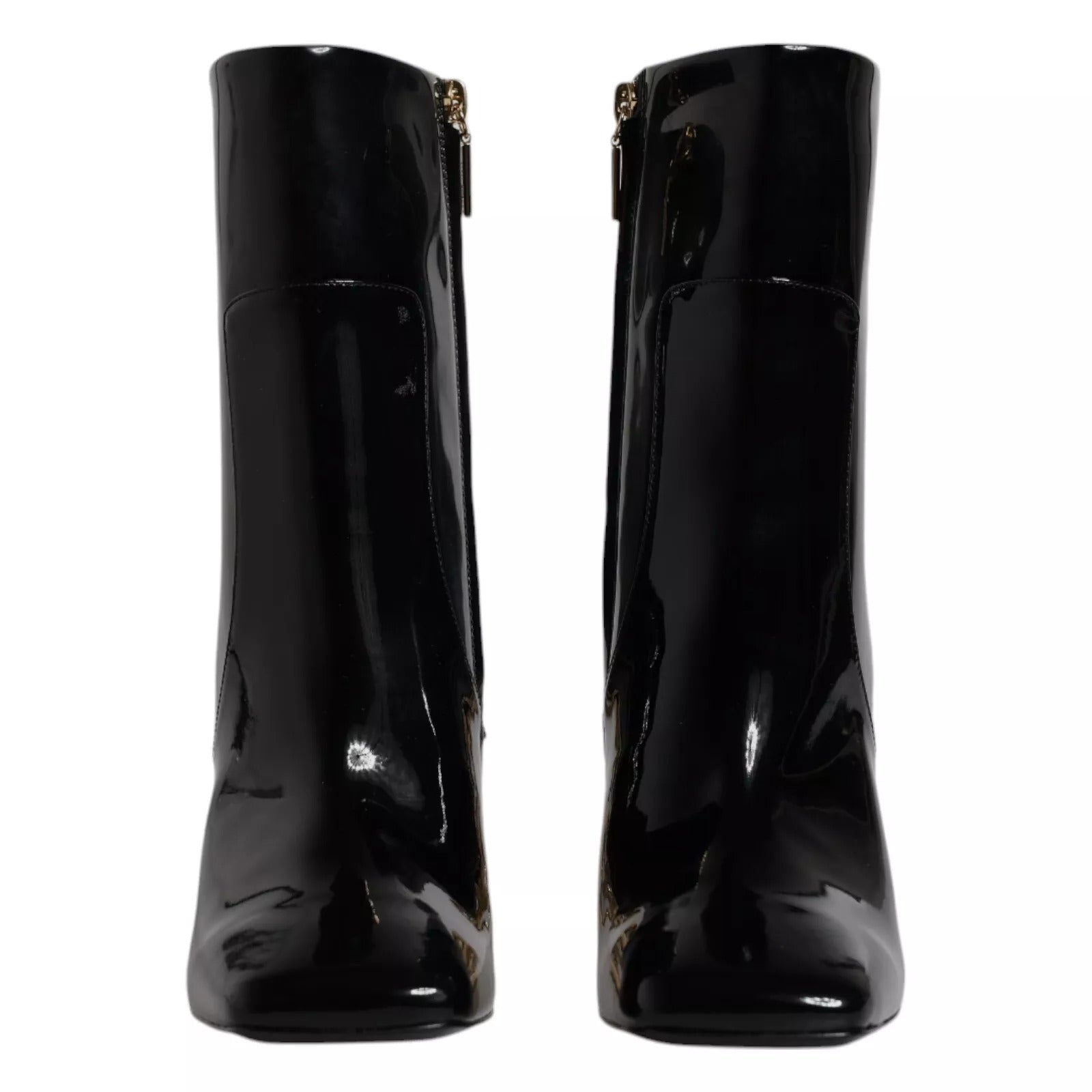 Botas de media caña de cuero Jackie negras de Dolce & Gabbana-8