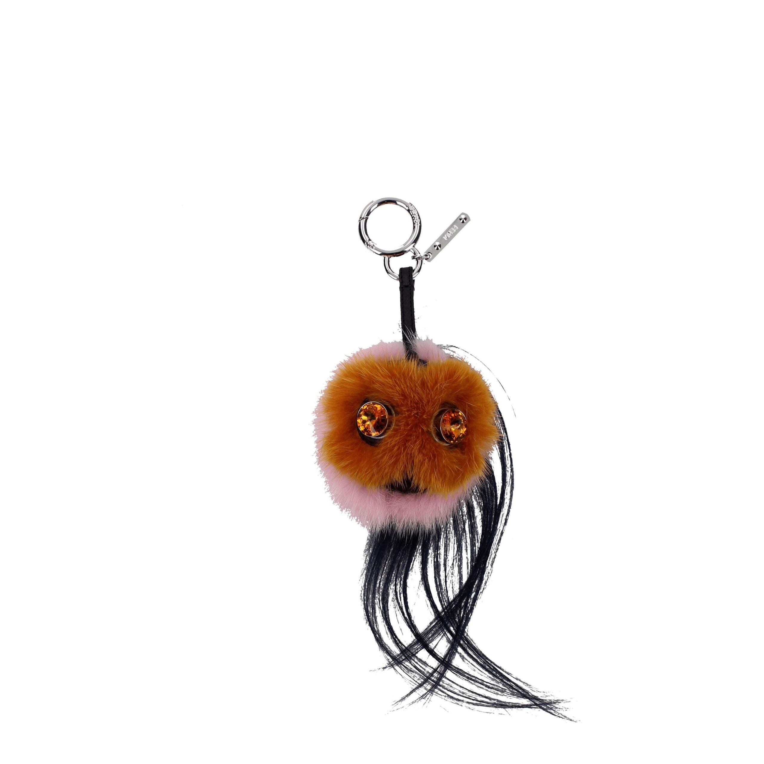 Fendi Brown Fur Keyring-1