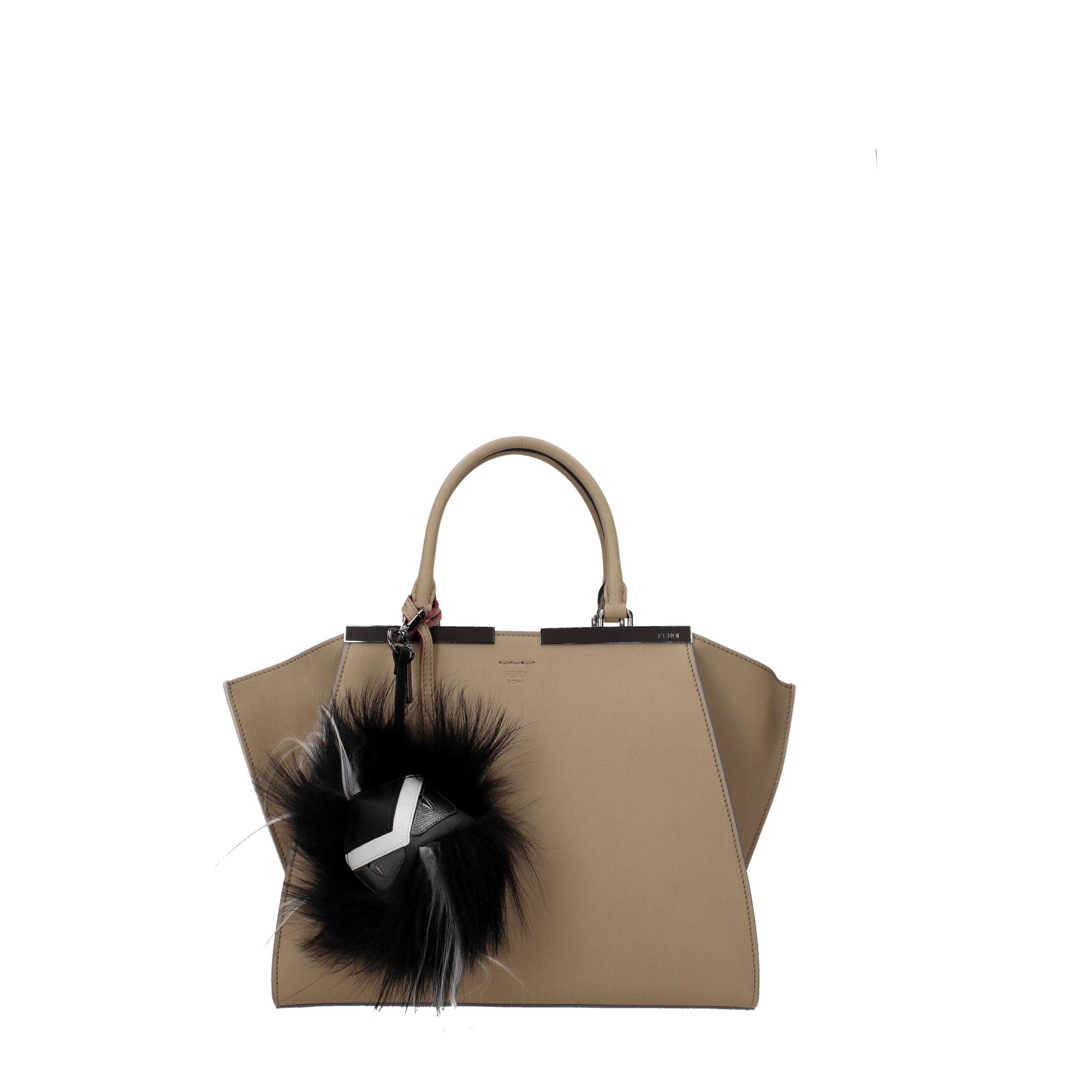 Fendi key ring in black leather-2