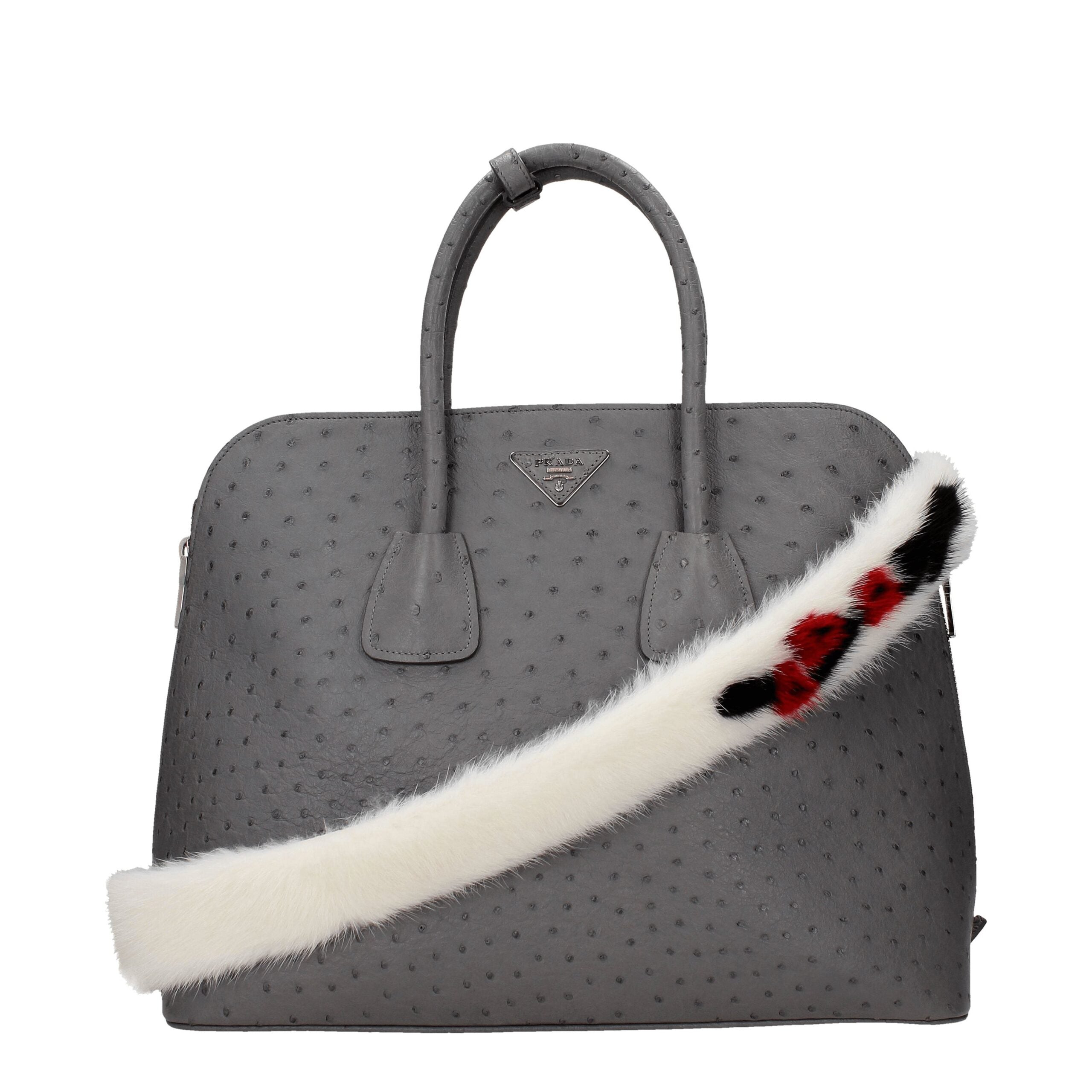 Prada White Leather Shoulder Bag-2