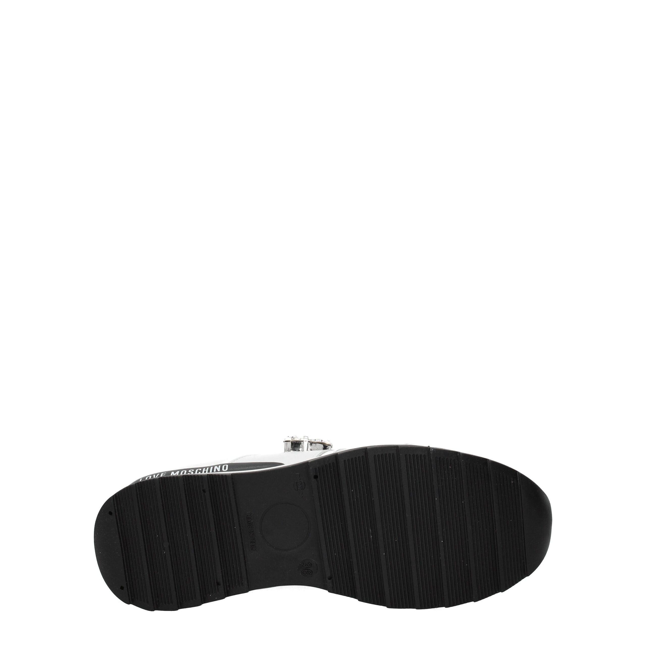 Love Moschino Weiße Leder-Sneaker mit niedrigem Schaft-5