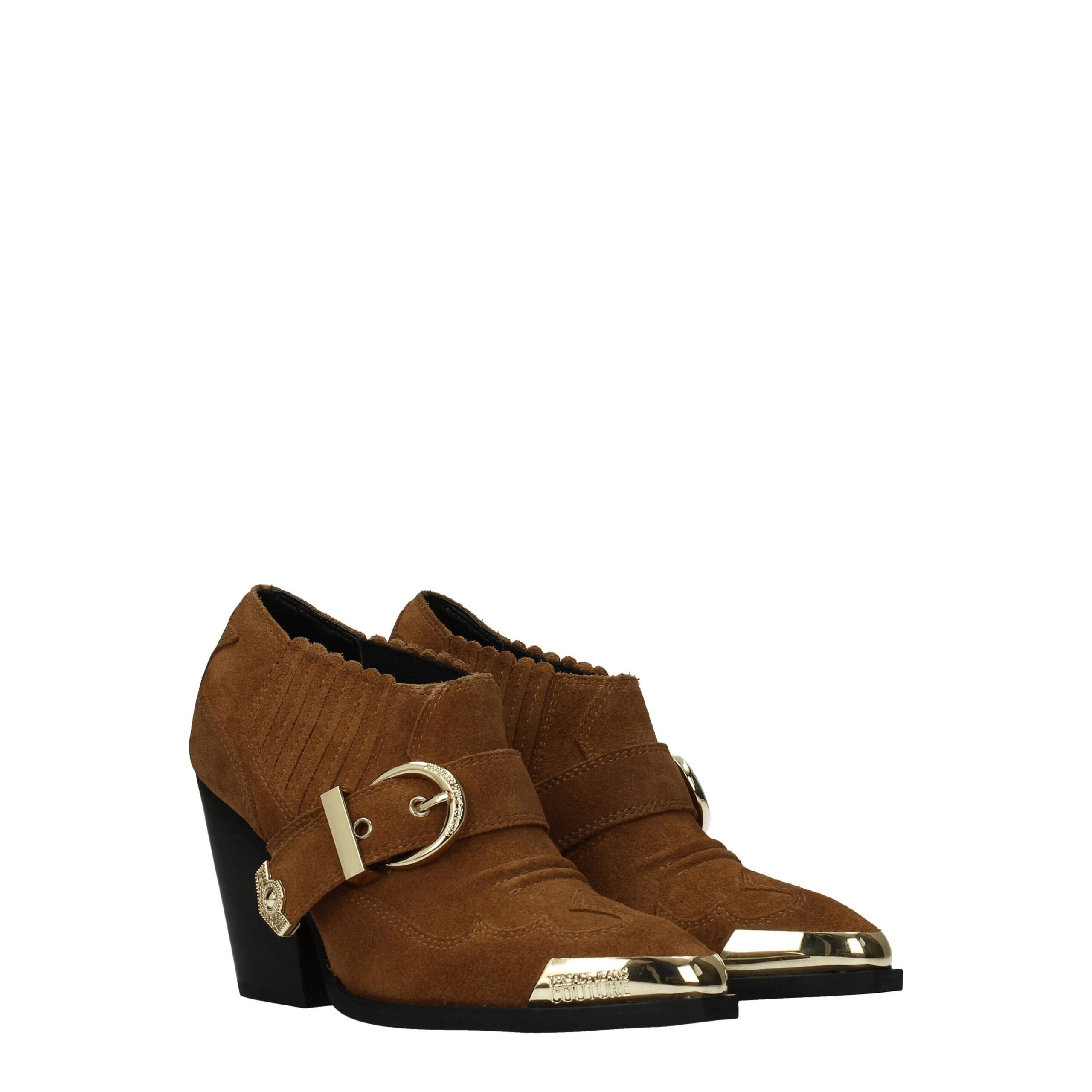 Versace Jeans Brown Leather Ankle Boots-2