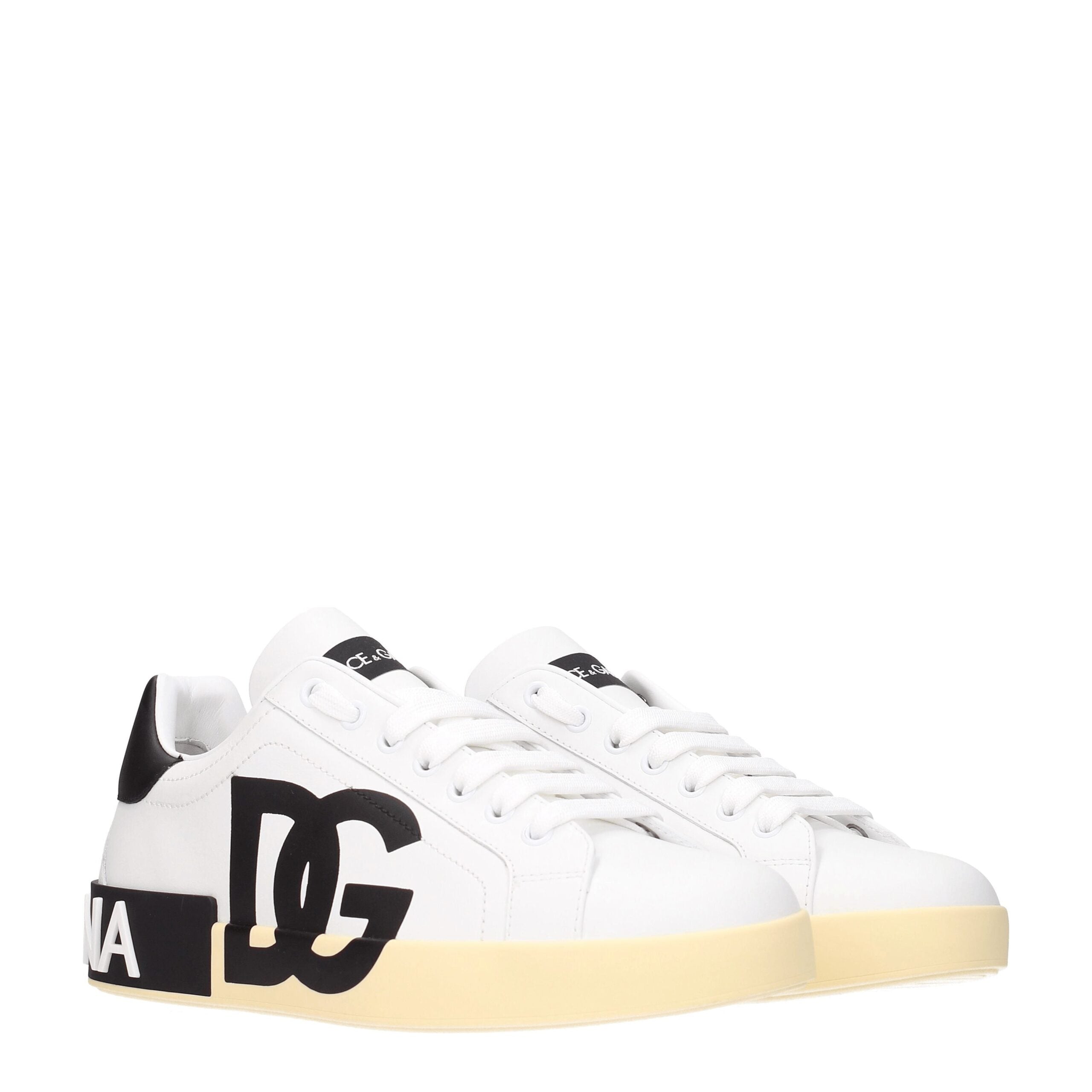 Dolce & Gabbana Weiße Leder-Sneaker mit niedrigem Schaft-2