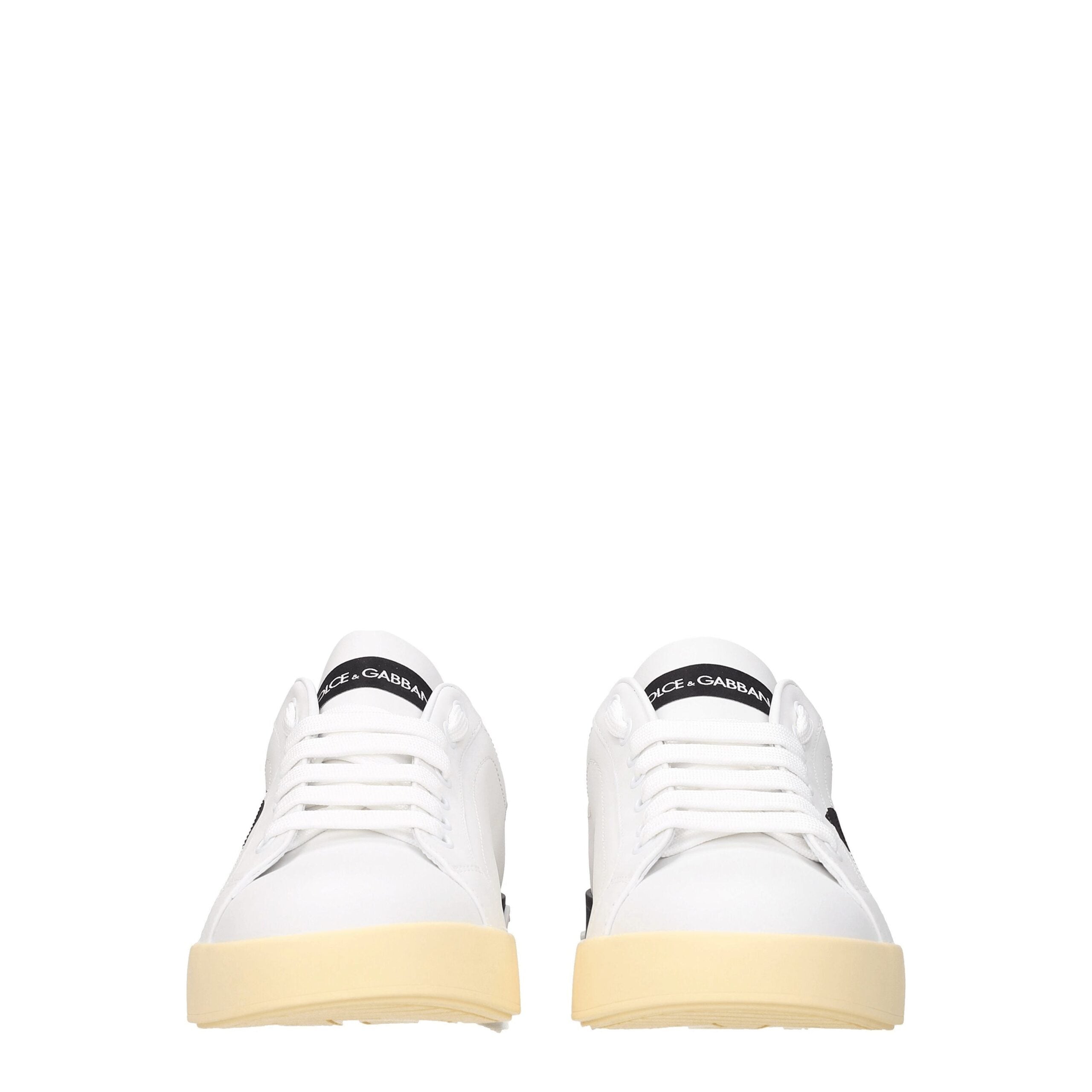 Dolce & Gabbana Weiße Leder-Sneaker mit niedrigem Schaft-3