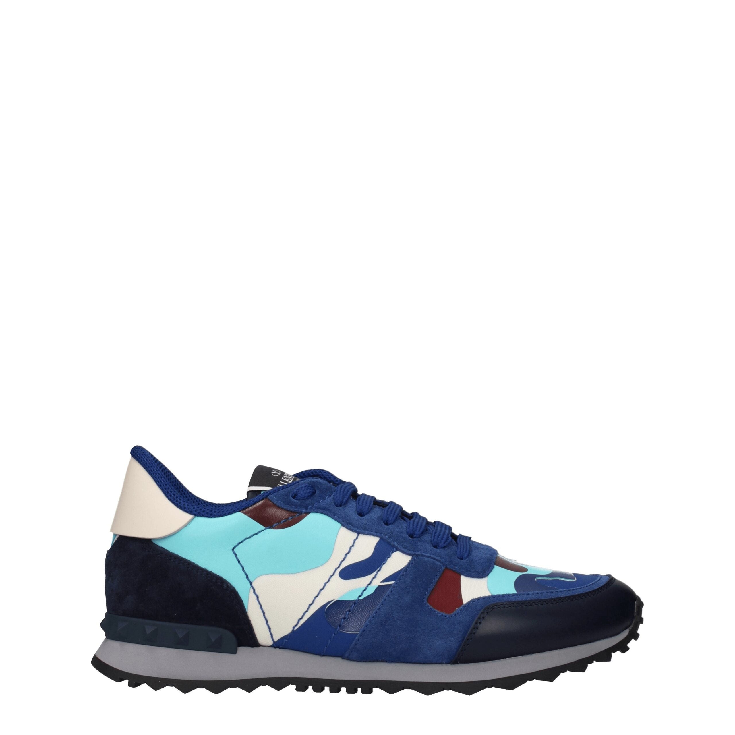 Valentino Garavani Blaue Leder Sportliche Turnschuhe-1