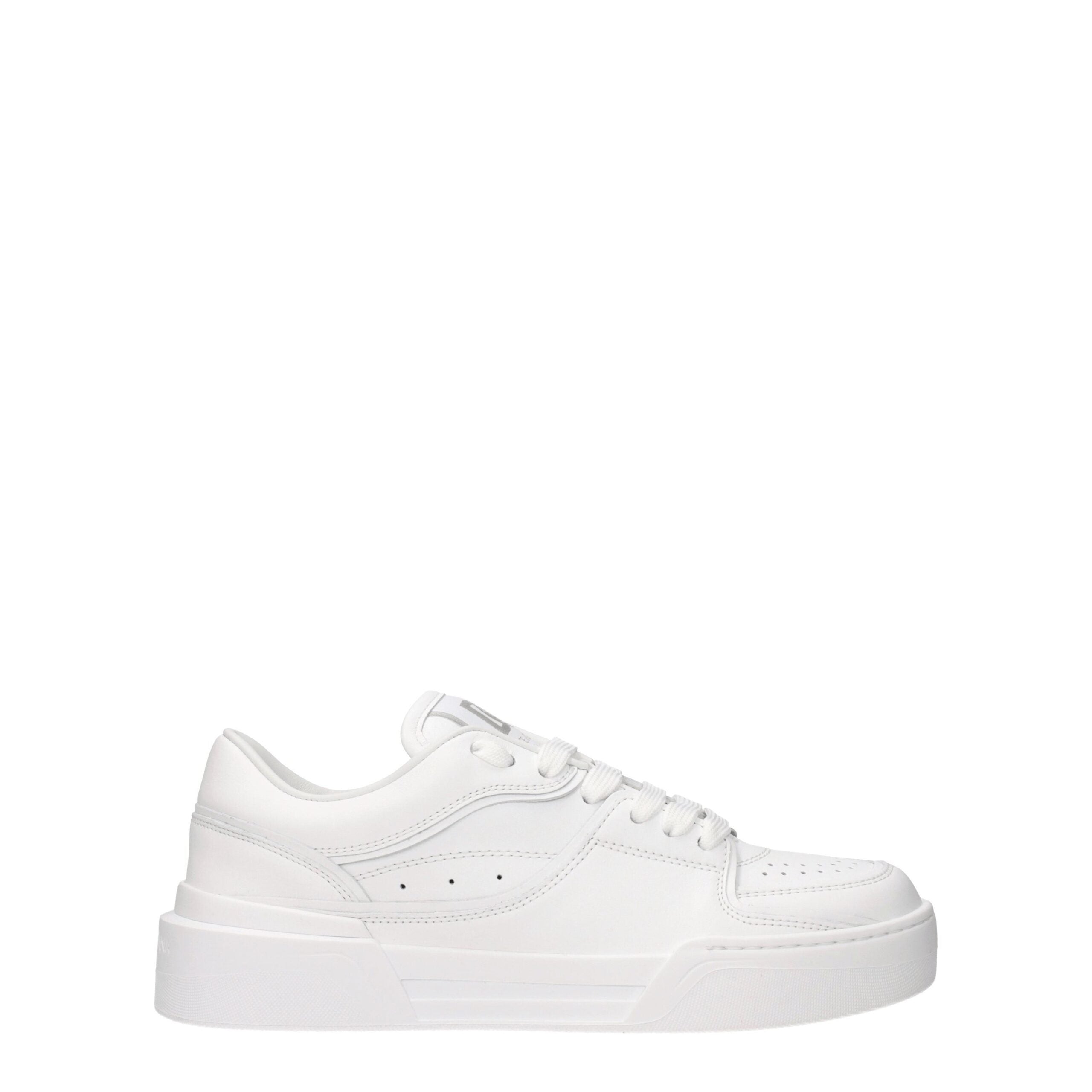 Dolce & Gabbana White Leather Sneakers-1