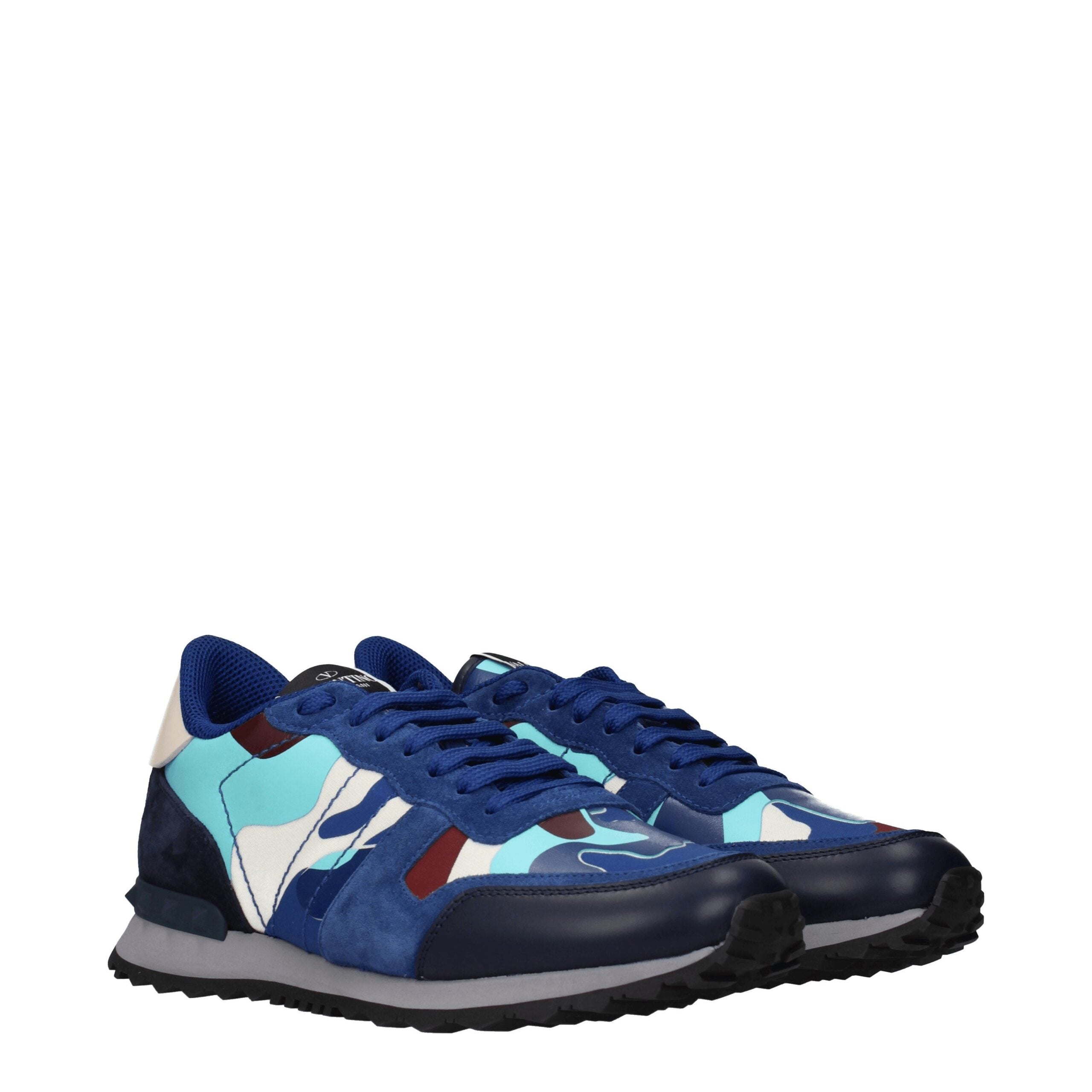Valentino Garavani Blaue Leder Sportliche Turnschuhe-2