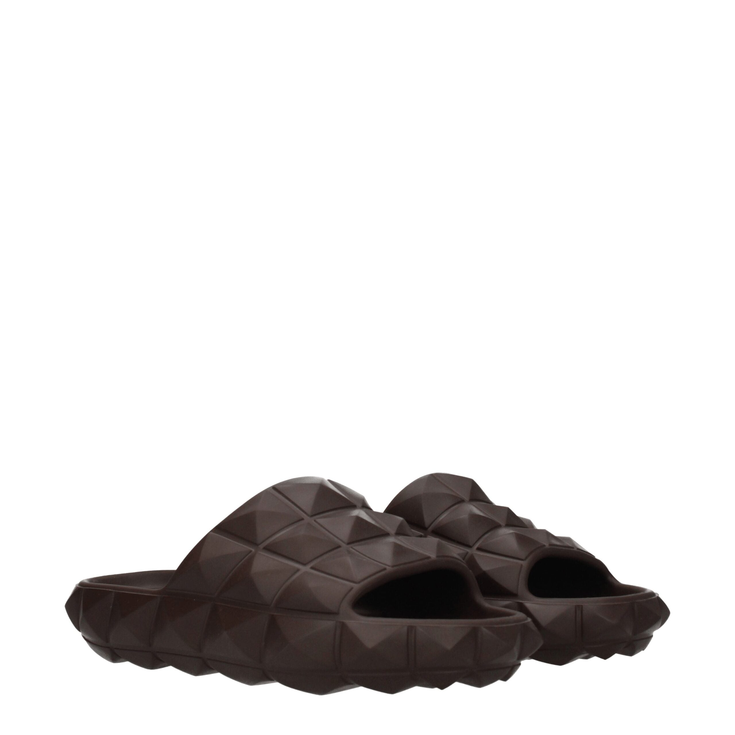 Valentino Garavani Brown Cotton Slippers-2