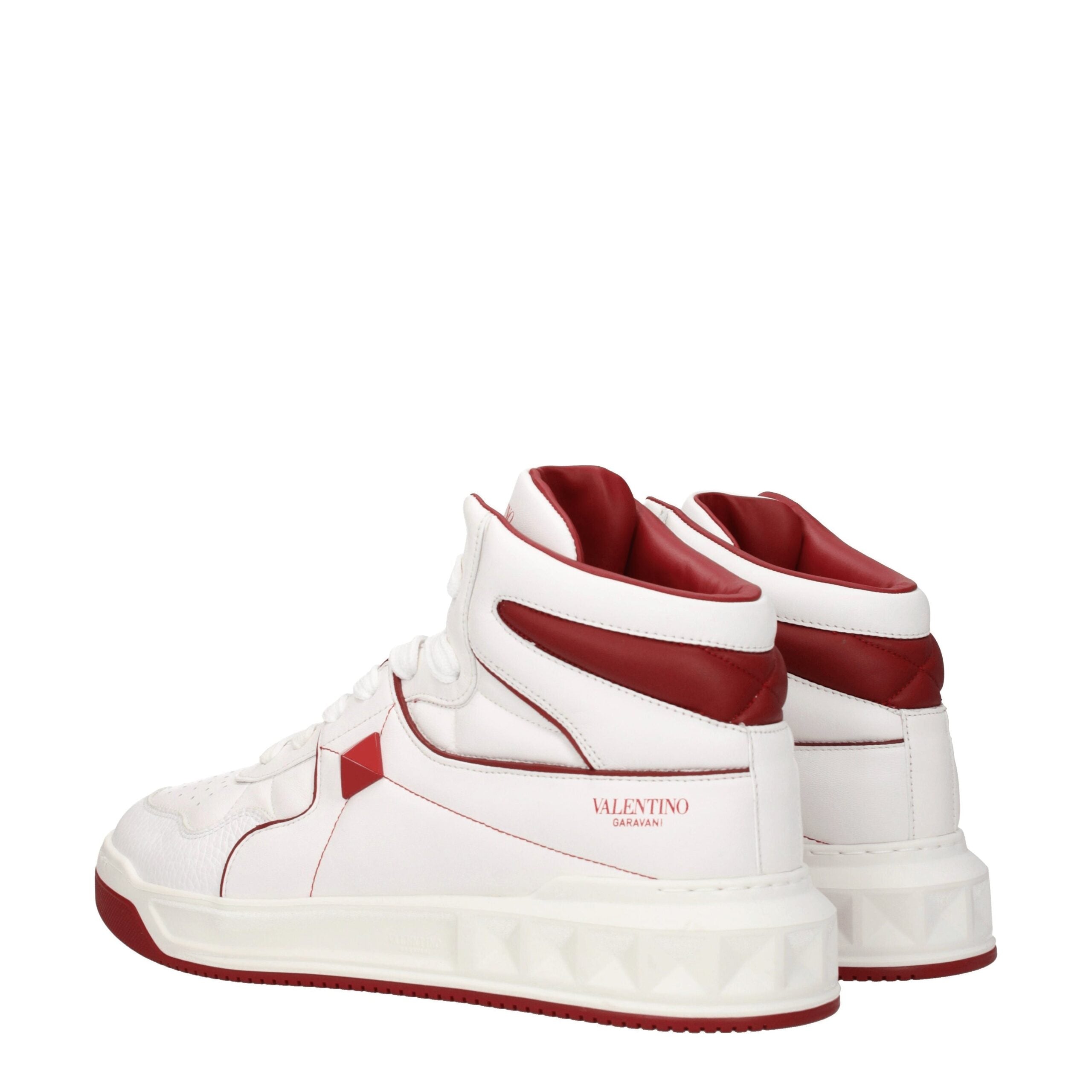 Valentino Garavani White Leather High-Top Sneakers-4