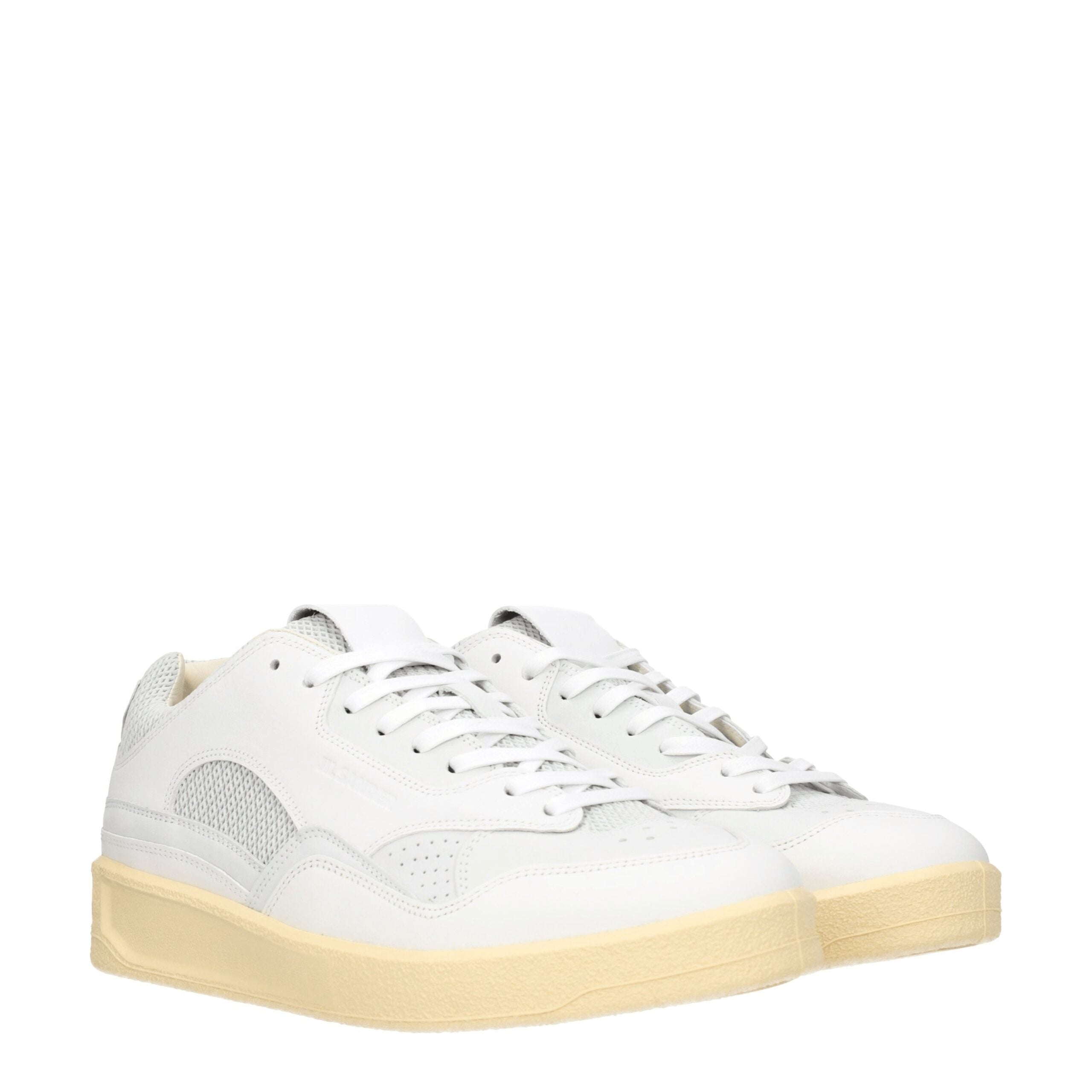 Jil Sander white leather low-top sneakers-2