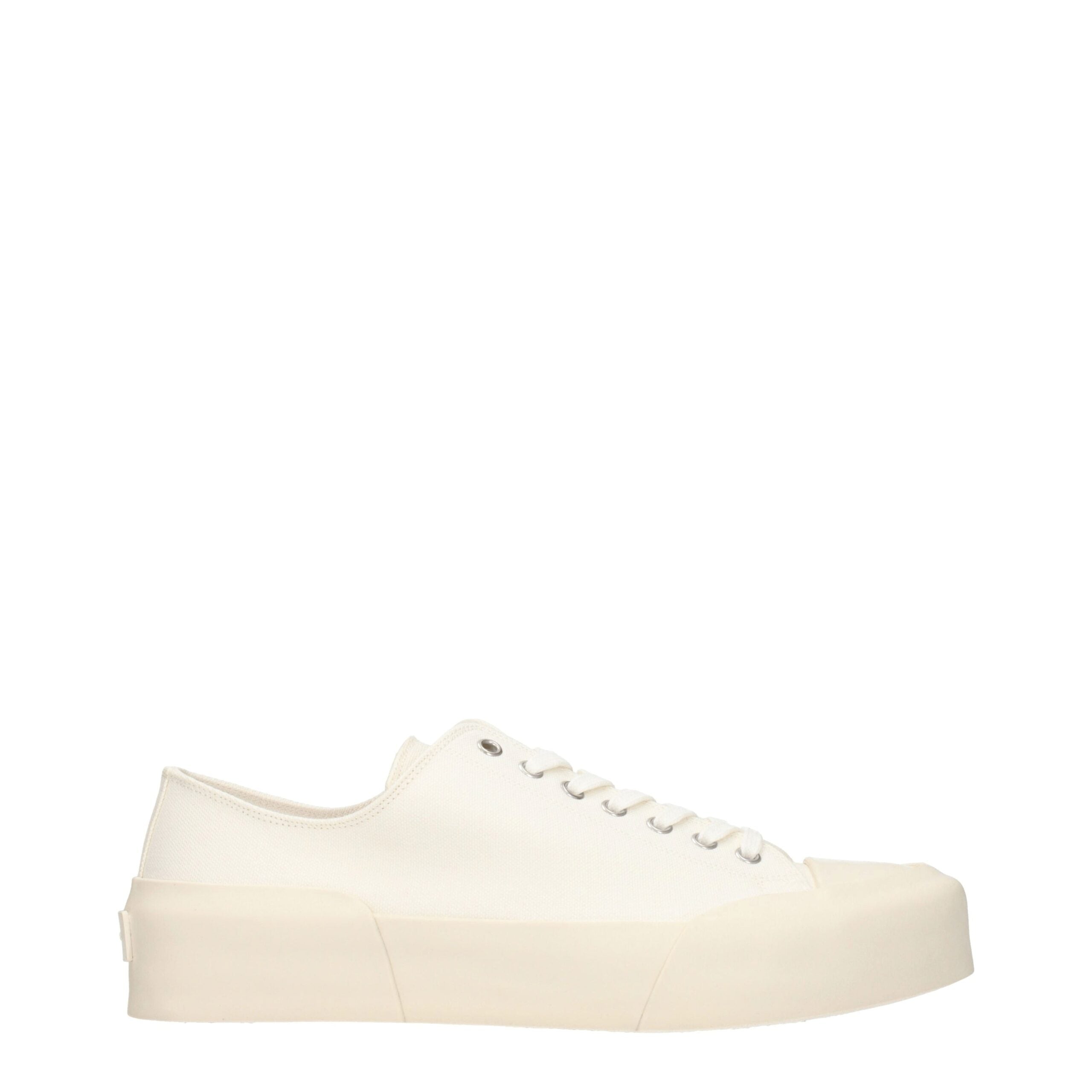 Jil Sander beige fabric low-top sneakers-1