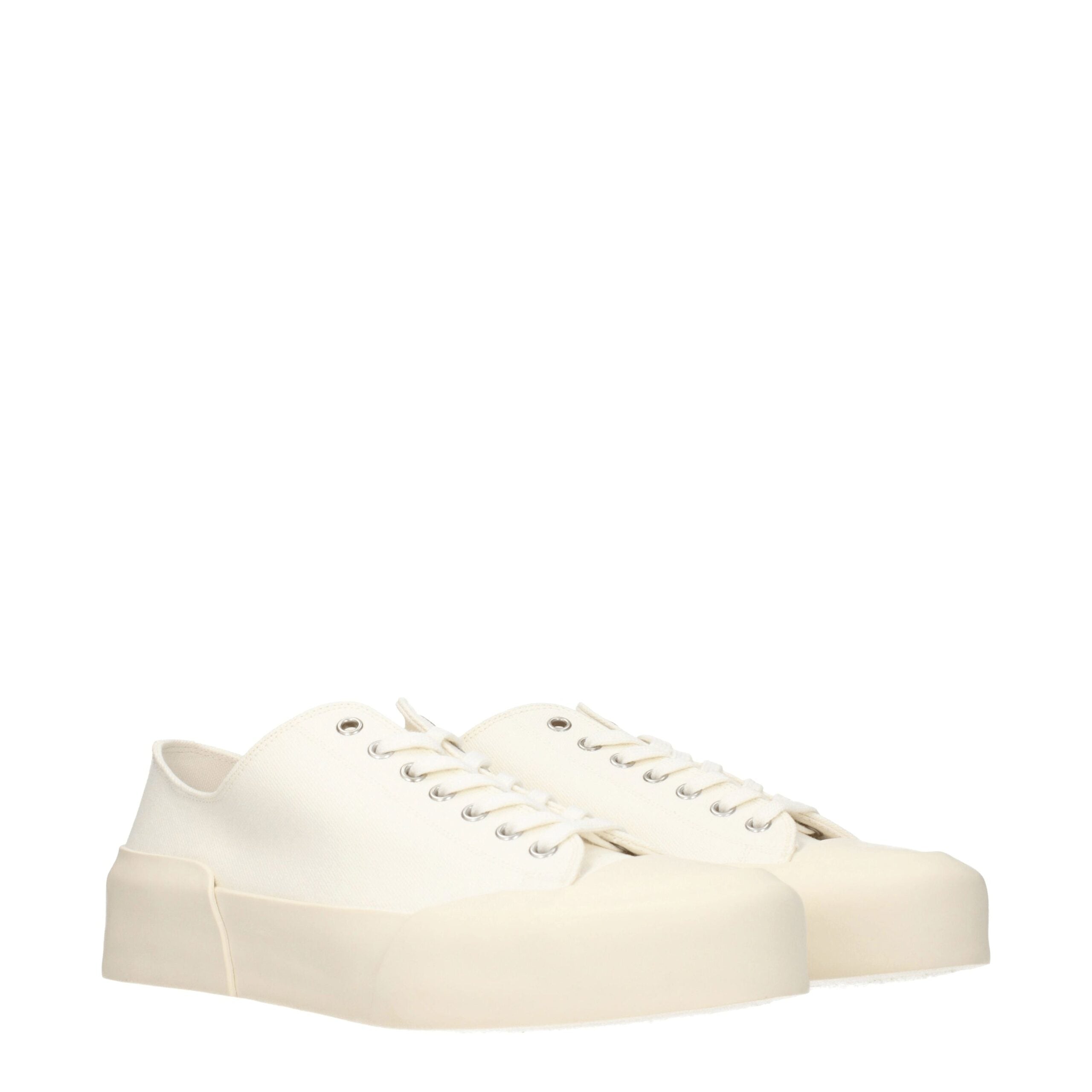 Jil Sander beige fabric low-top sneakers-2