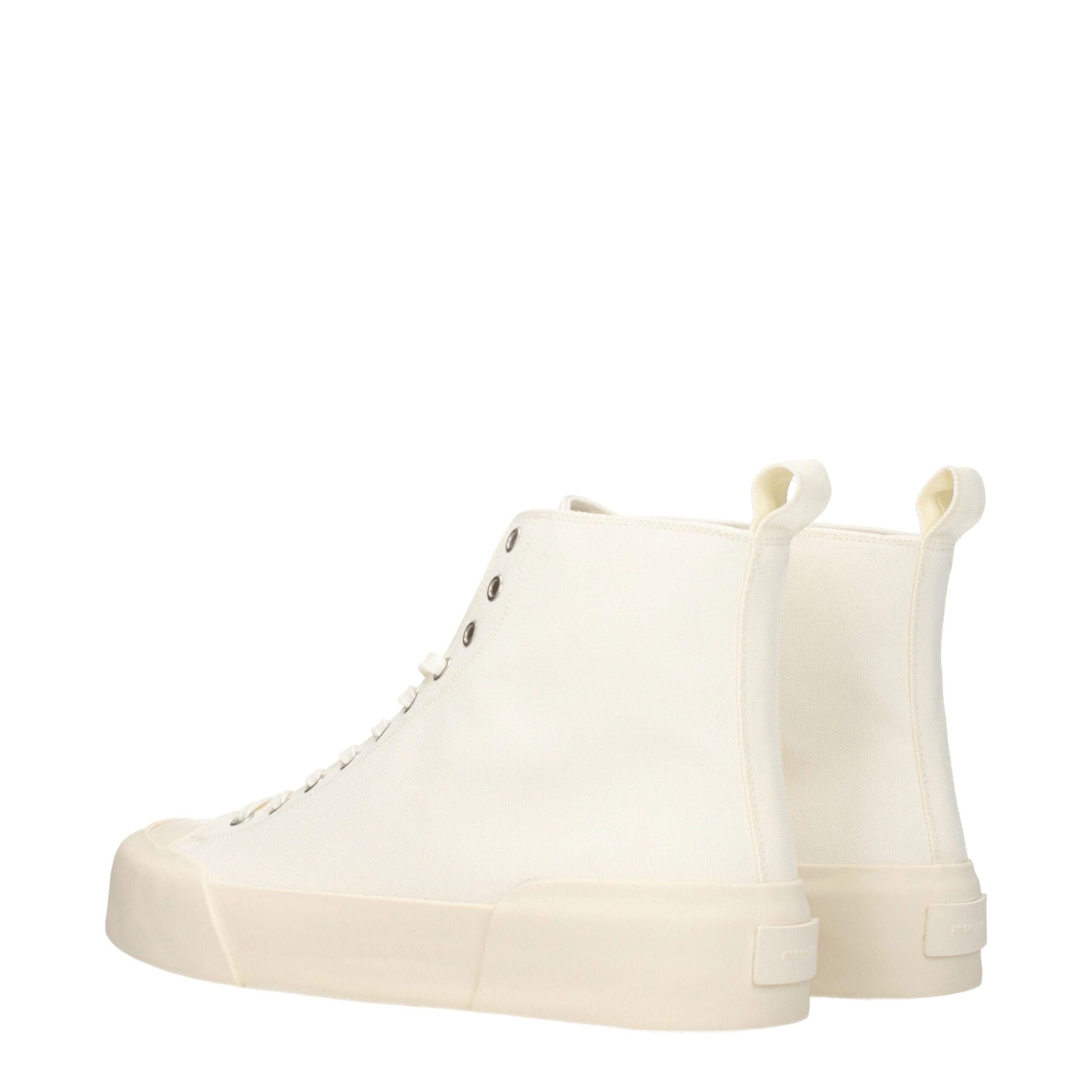 Jil Sander beige high-top sneakers made of fabric-4