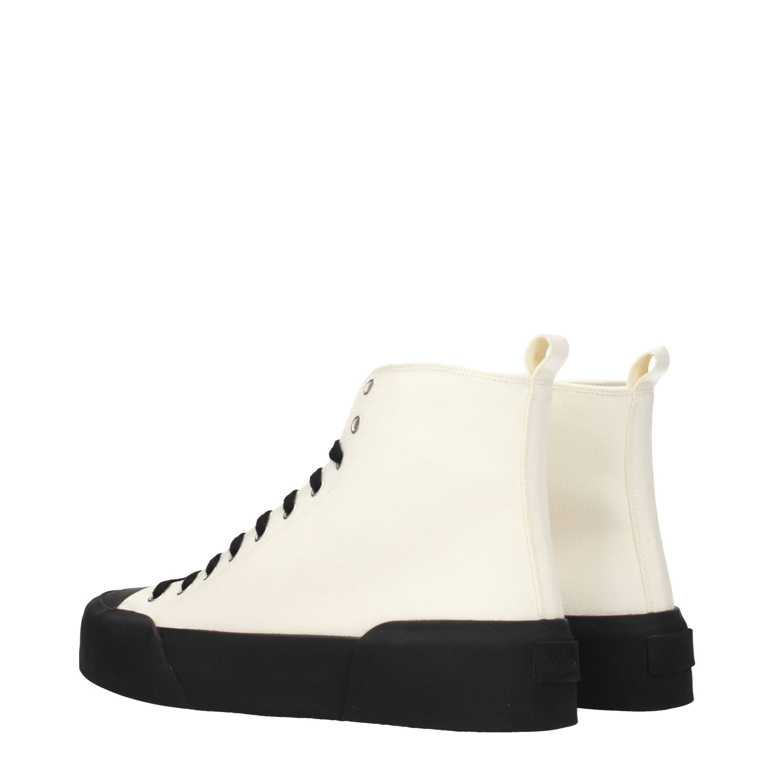 Jil Sander Beigefarbene High-Top-Sneaker aus Stoff-4