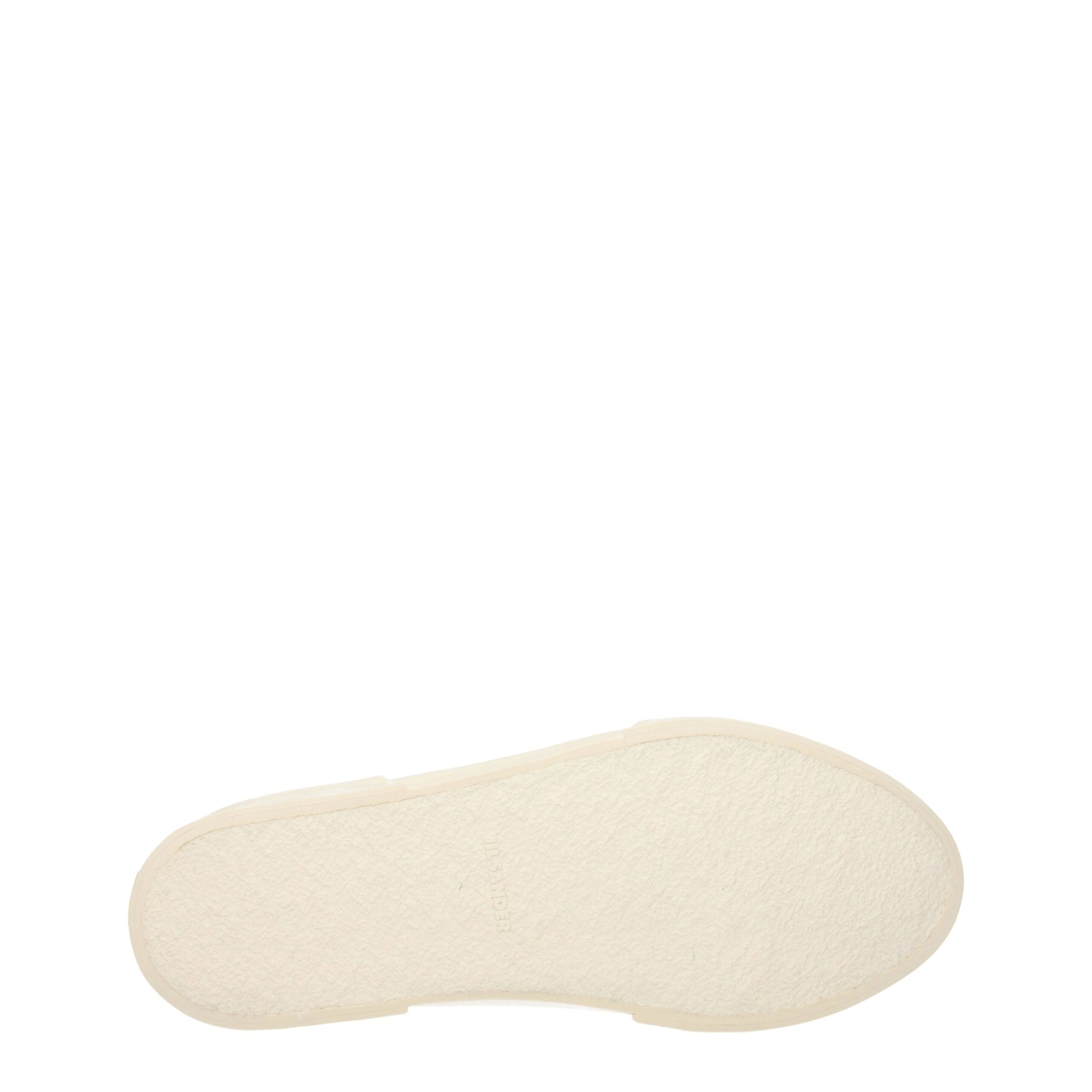 Jil Sander beige fabric low-top sneakers-5