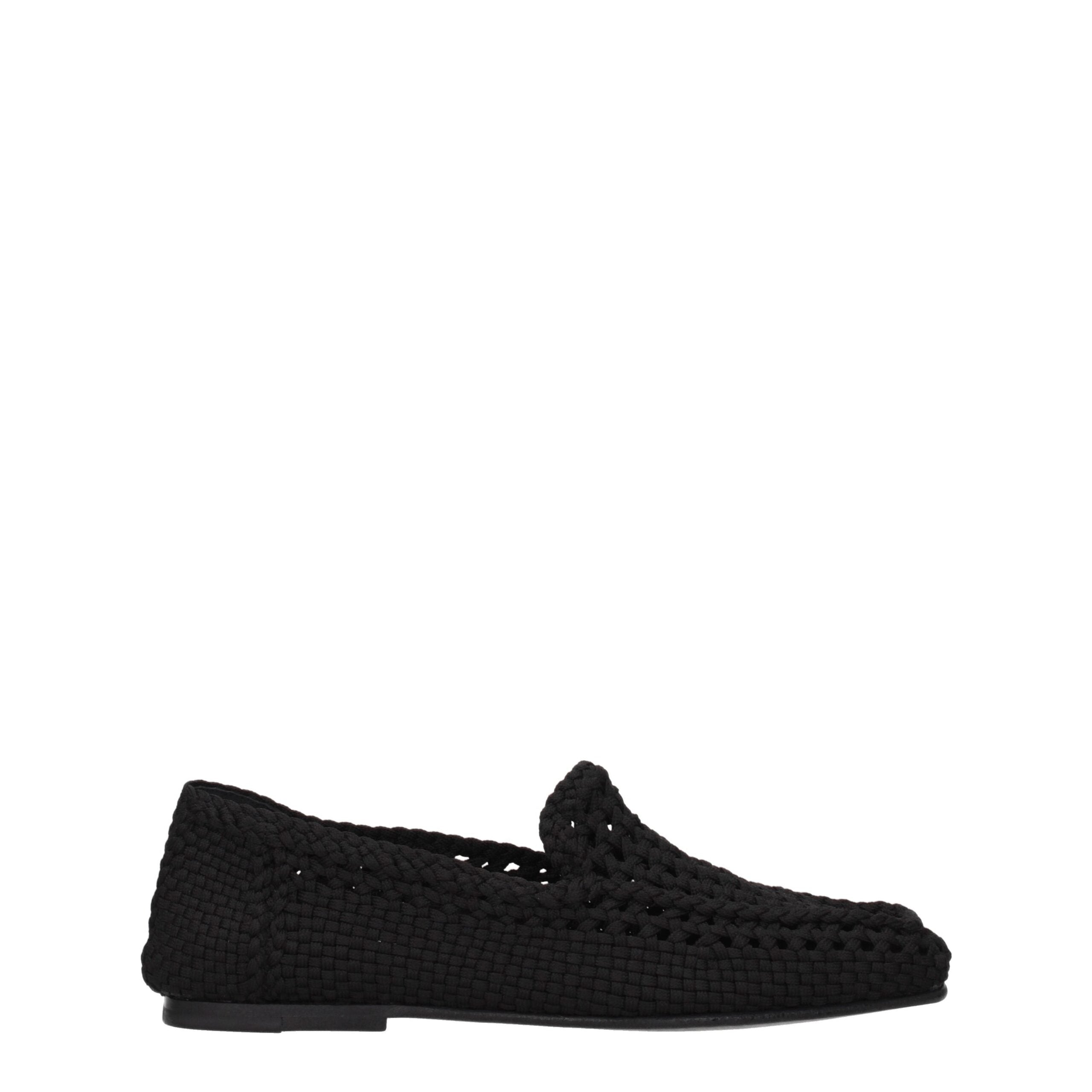 Dolce & Gabbana Slipper aus schwarzem Stoff-1