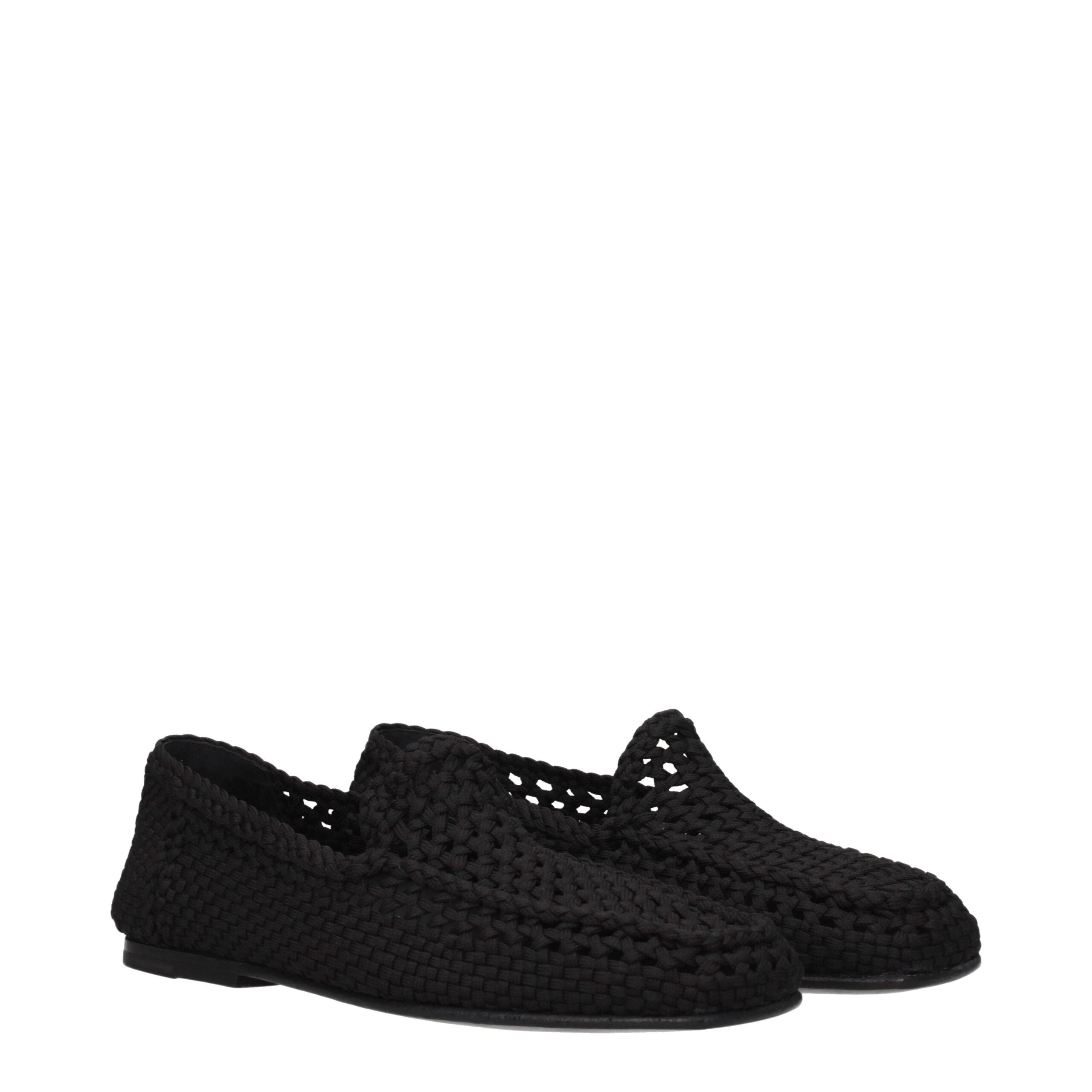 Dolce & Gabbana Slipper aus schwarzem Stoff-2