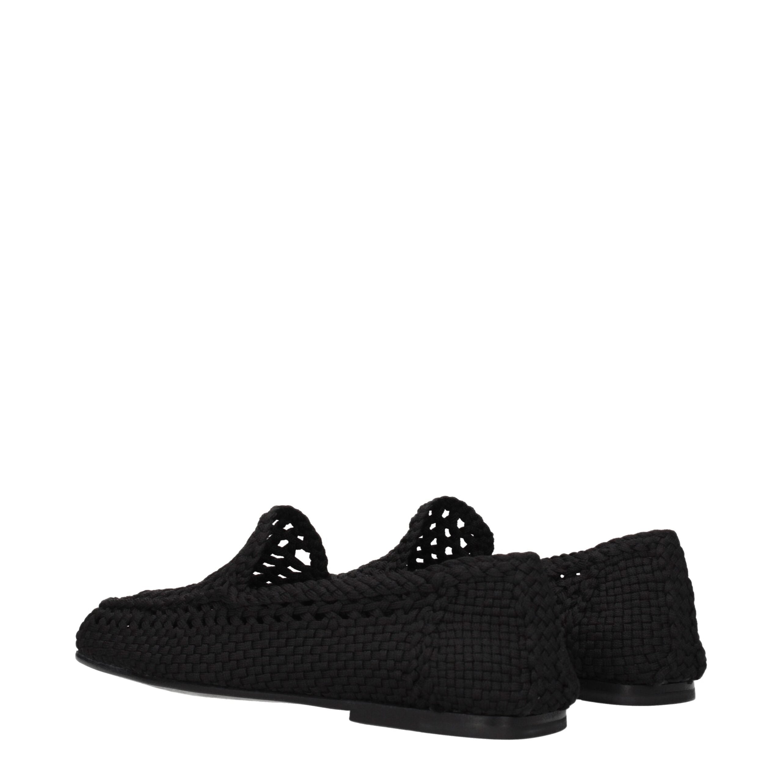 Dolce & Gabbana Slipper aus schwarzem Stoff-4