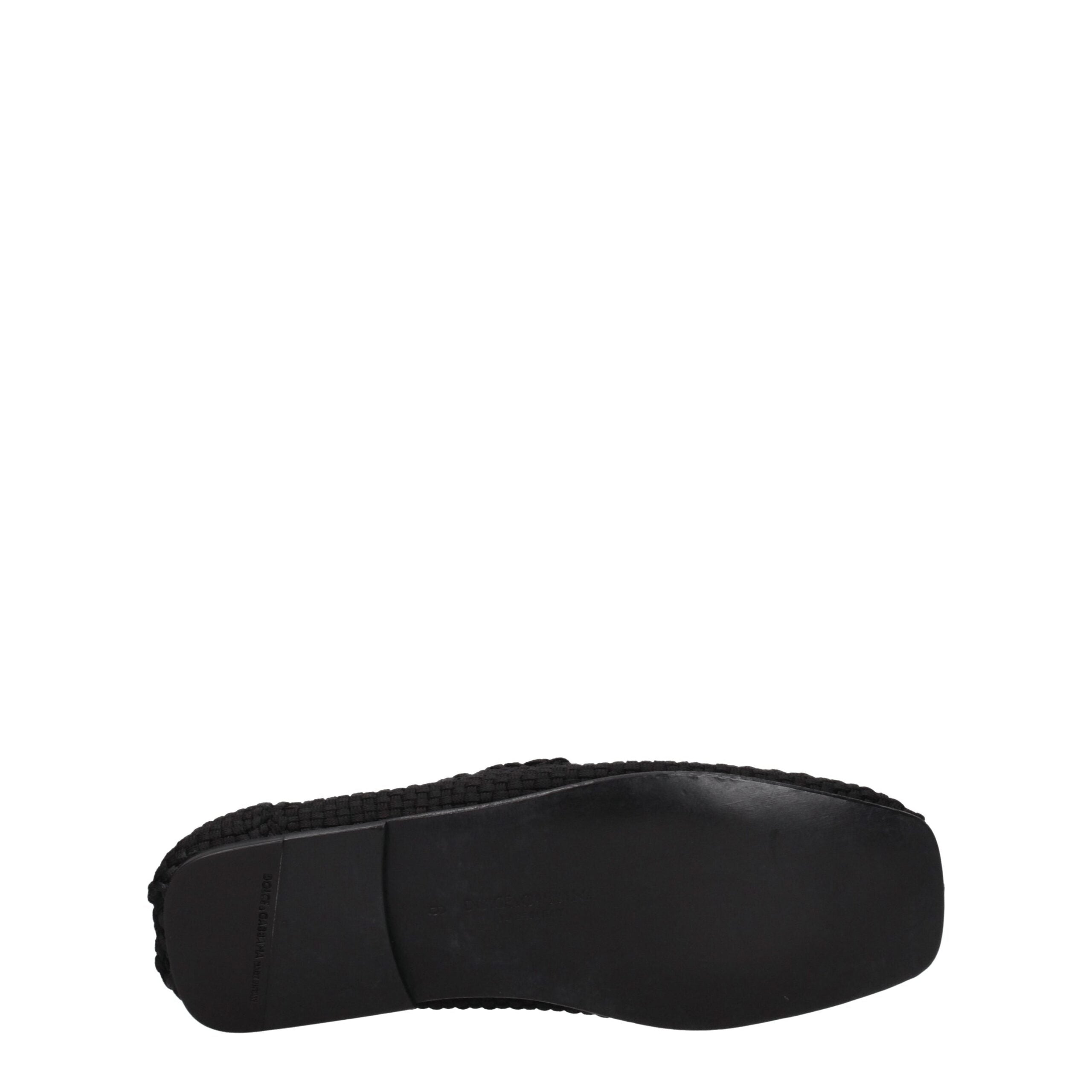 Dolce & Gabbana Slipper aus schwarzem Stoff-5