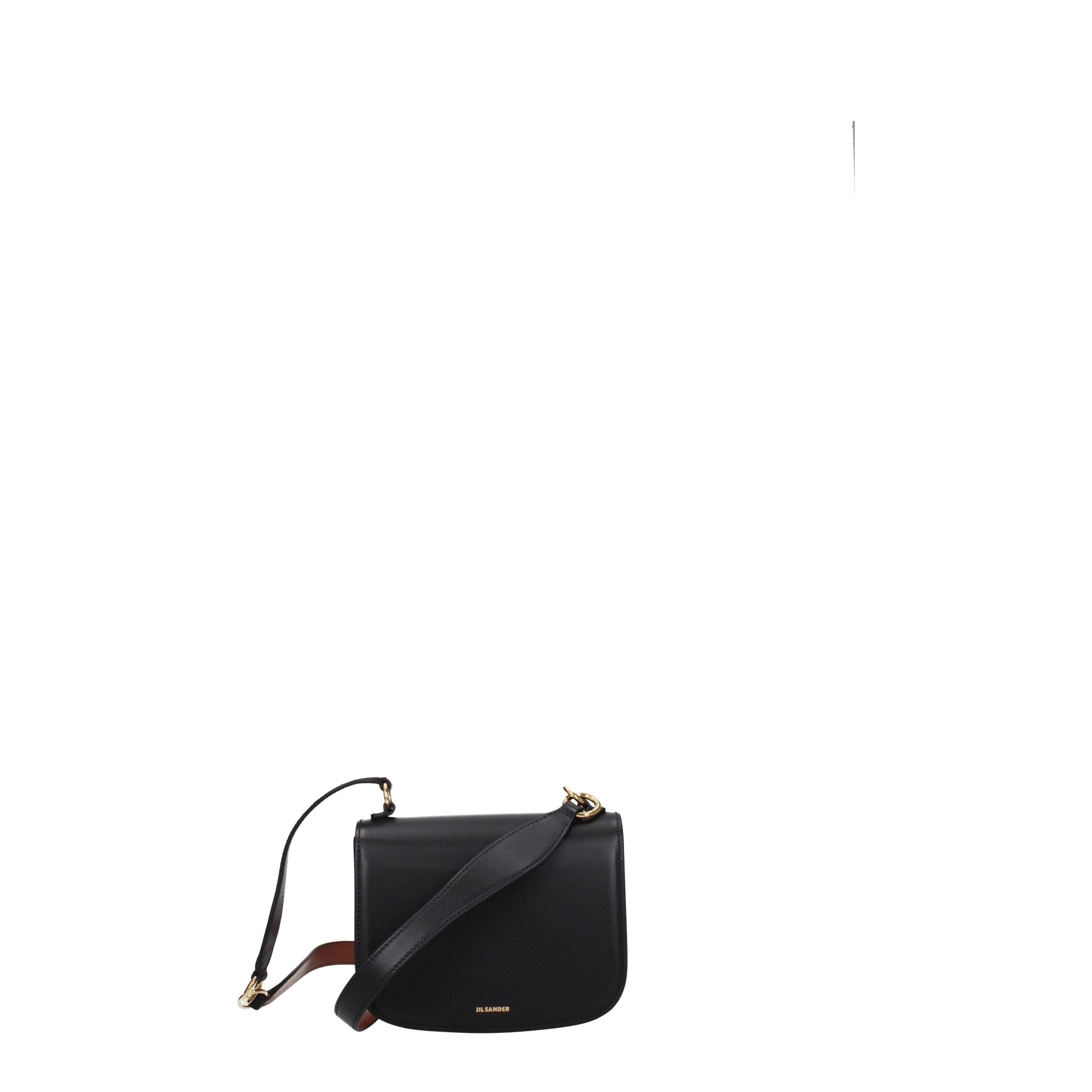 Bolso de mano de cuero negro de Jil Sander-1