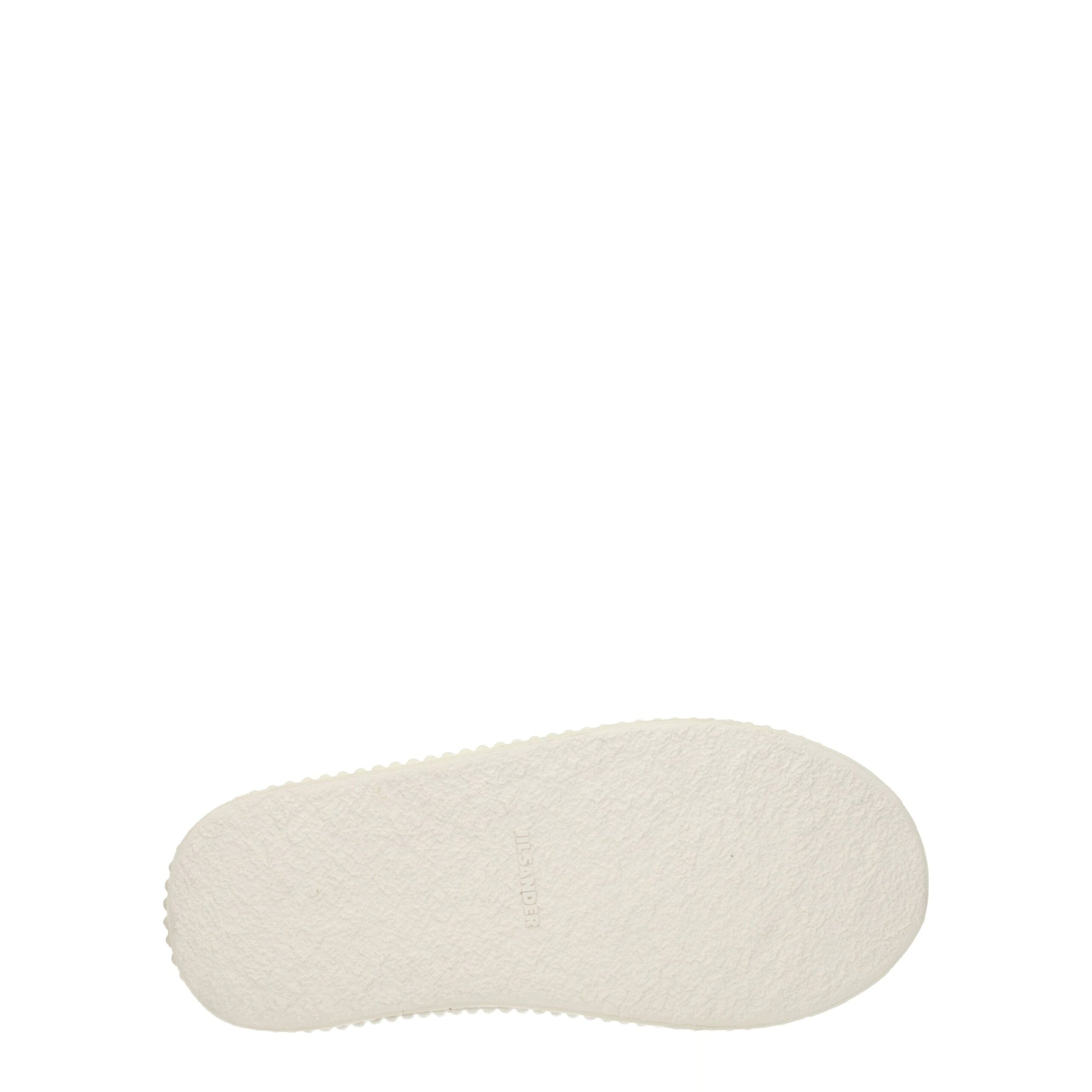 Jil Sander White Platform Sneakers in Fabric-5