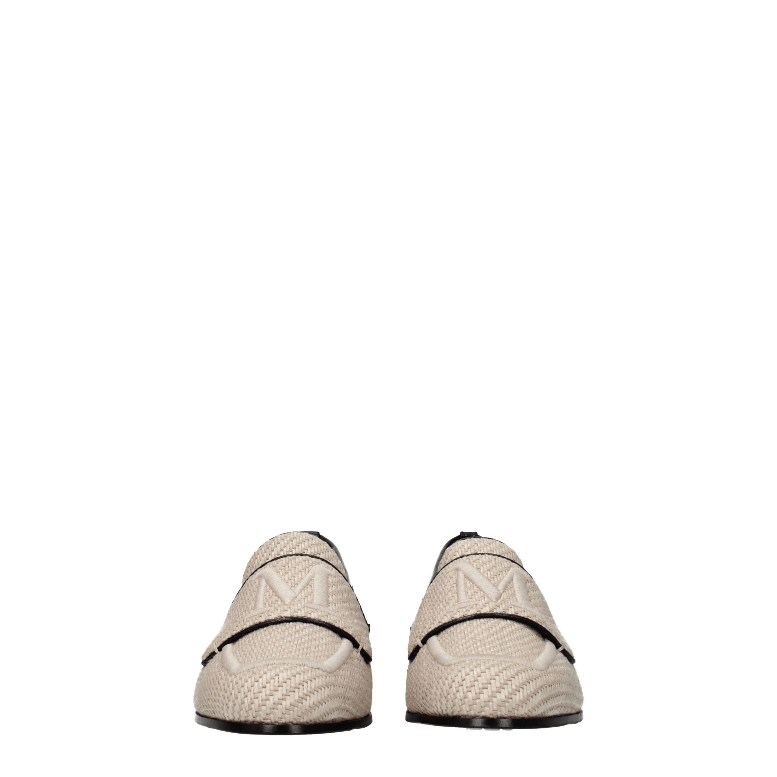 Max Mara Beigefarbene Slipper aus Stoff-3
