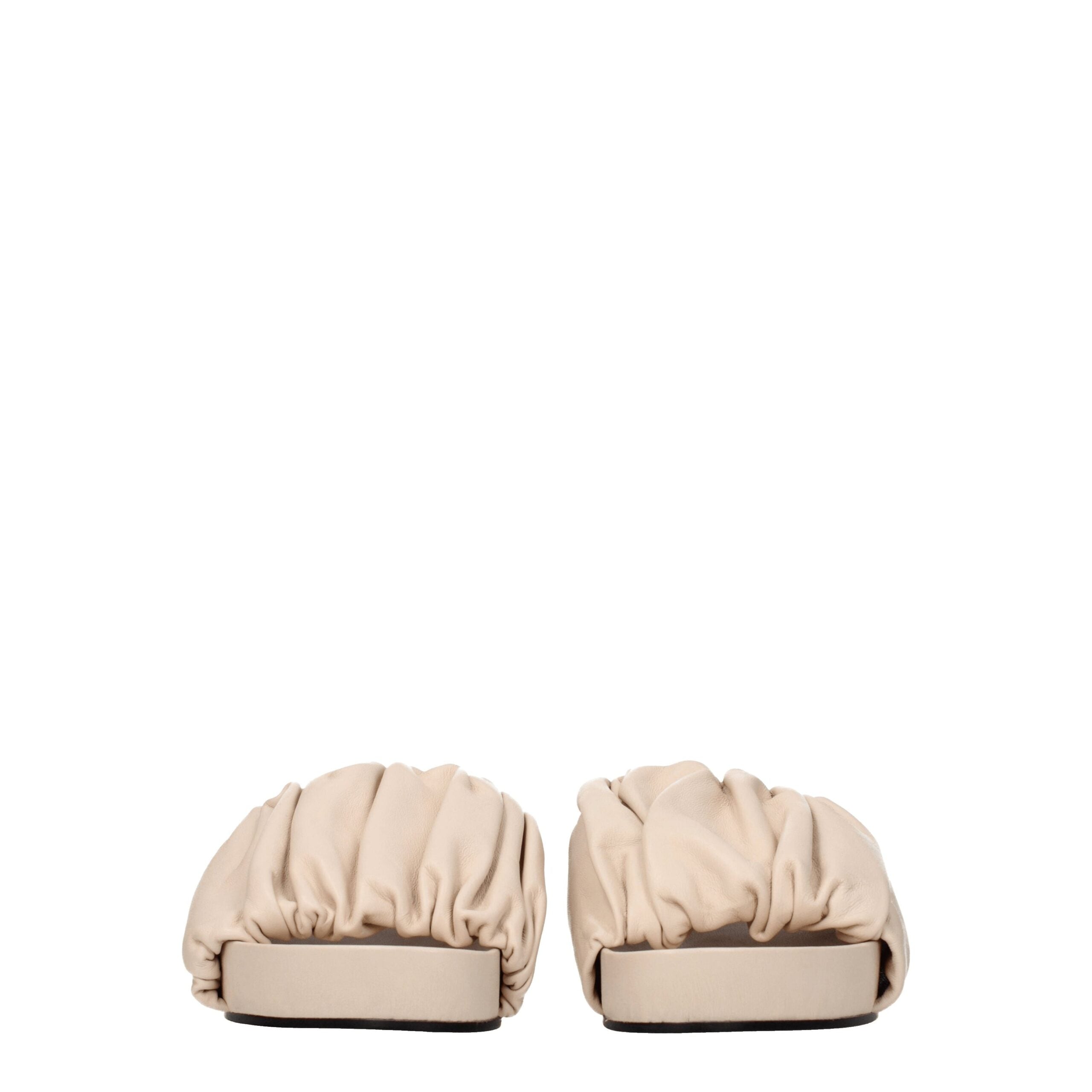 Jil Sander Rosa Leder-Hausschuhe-3