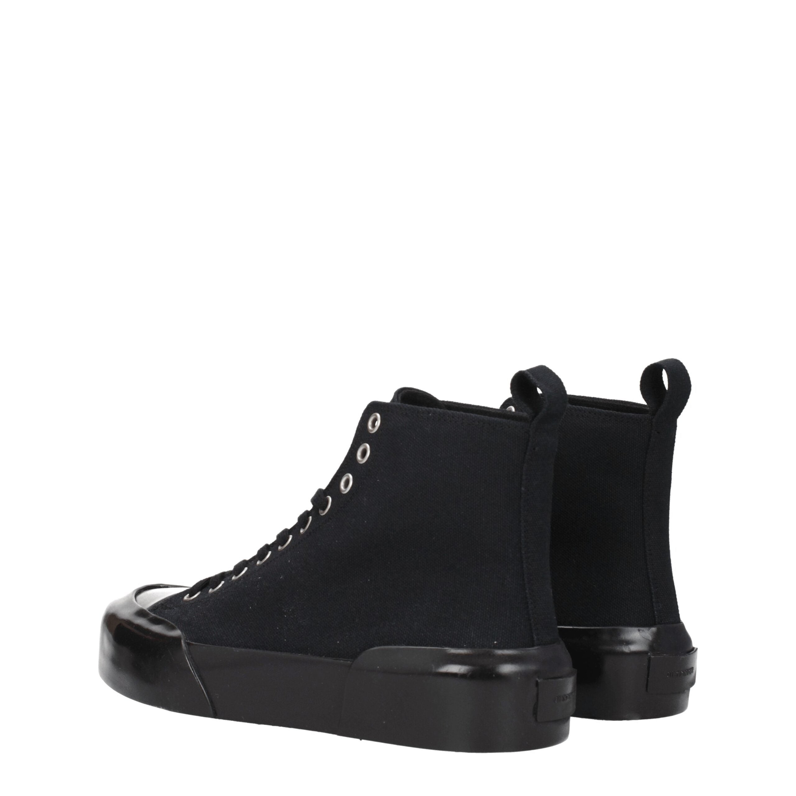 Jil Sander Schwarze High-Top-Sneaker aus Stoff-4