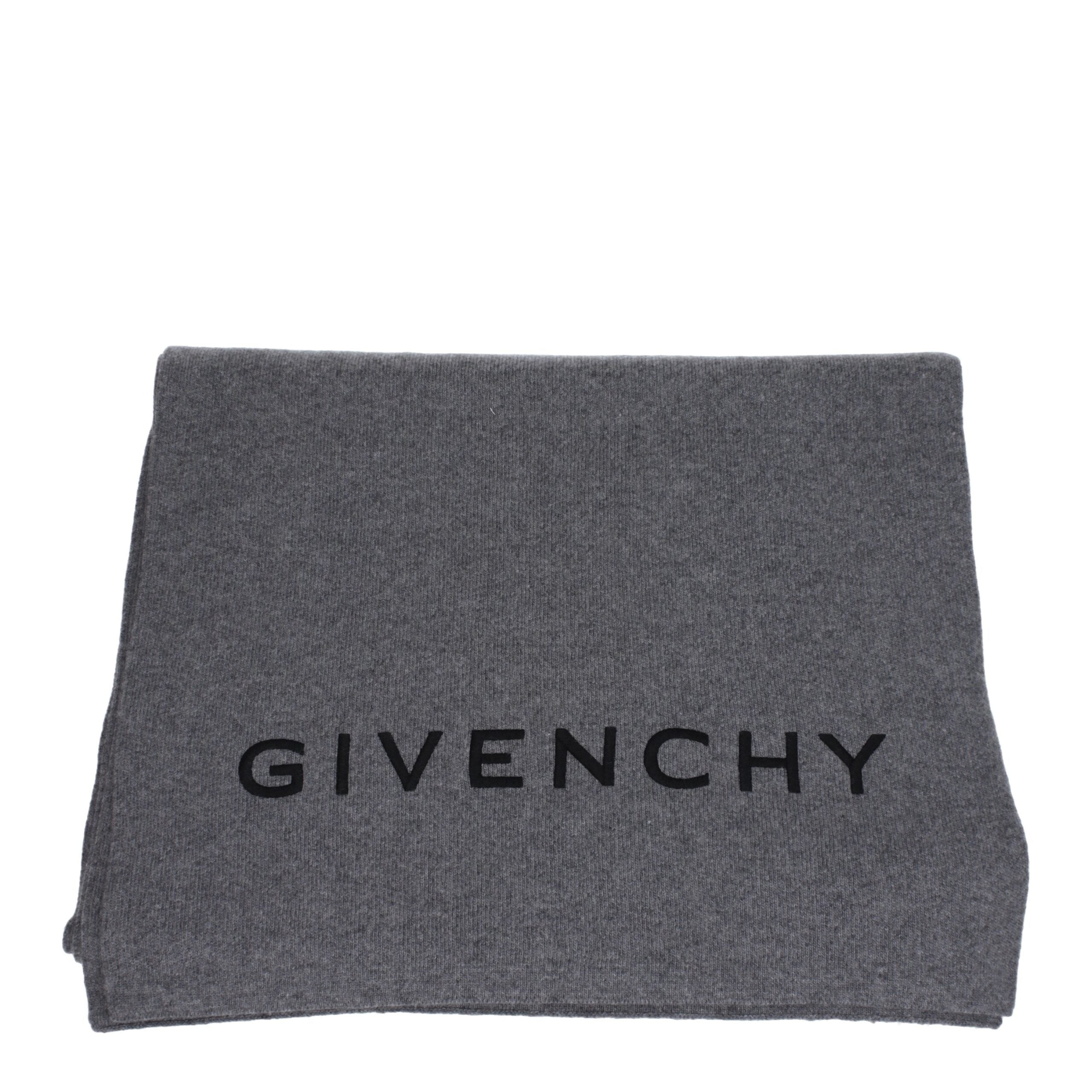 Givenchy Eleganter Schal aus Grauer Wolle-3