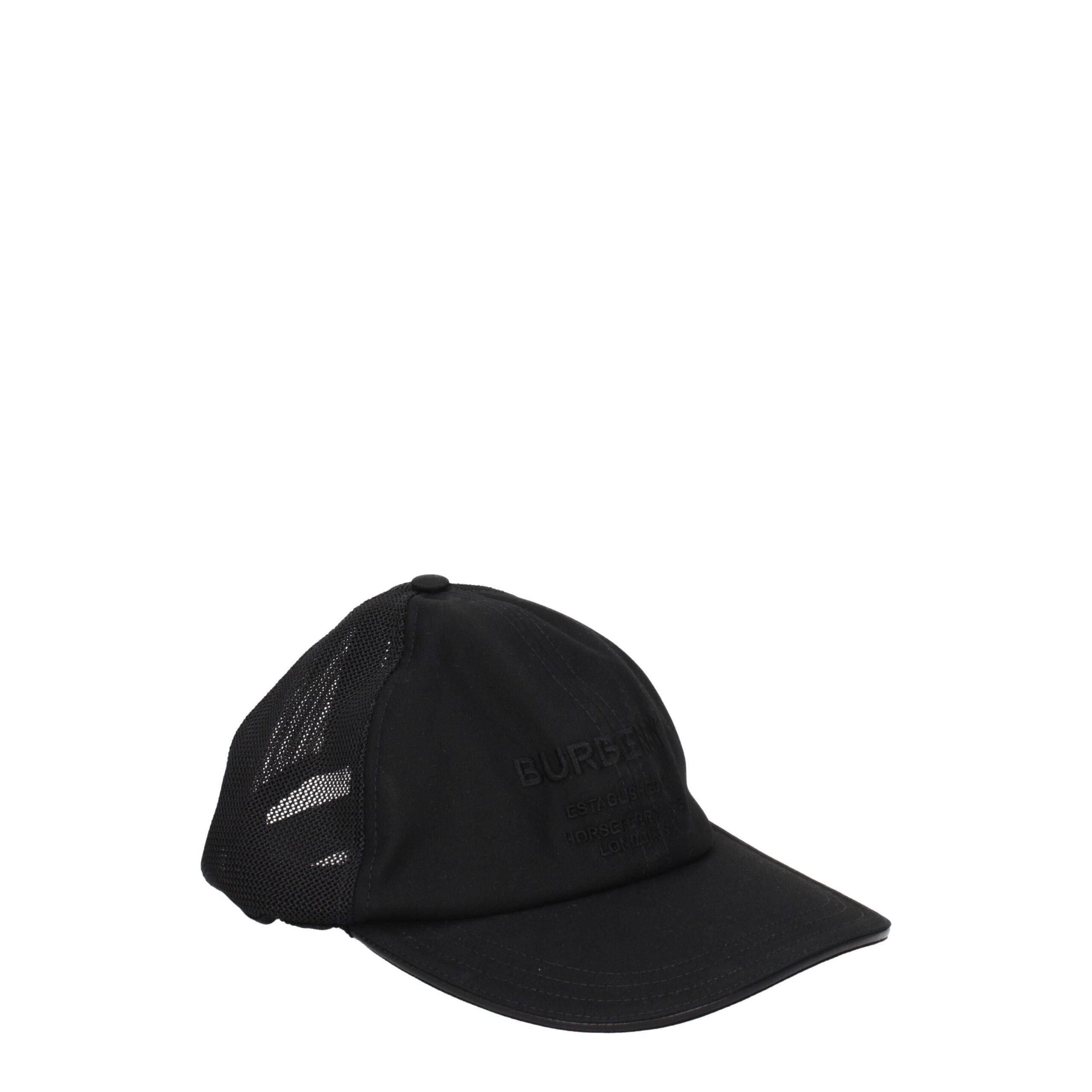 Burberry Black Cotton Cap (Baseball Cap)-1