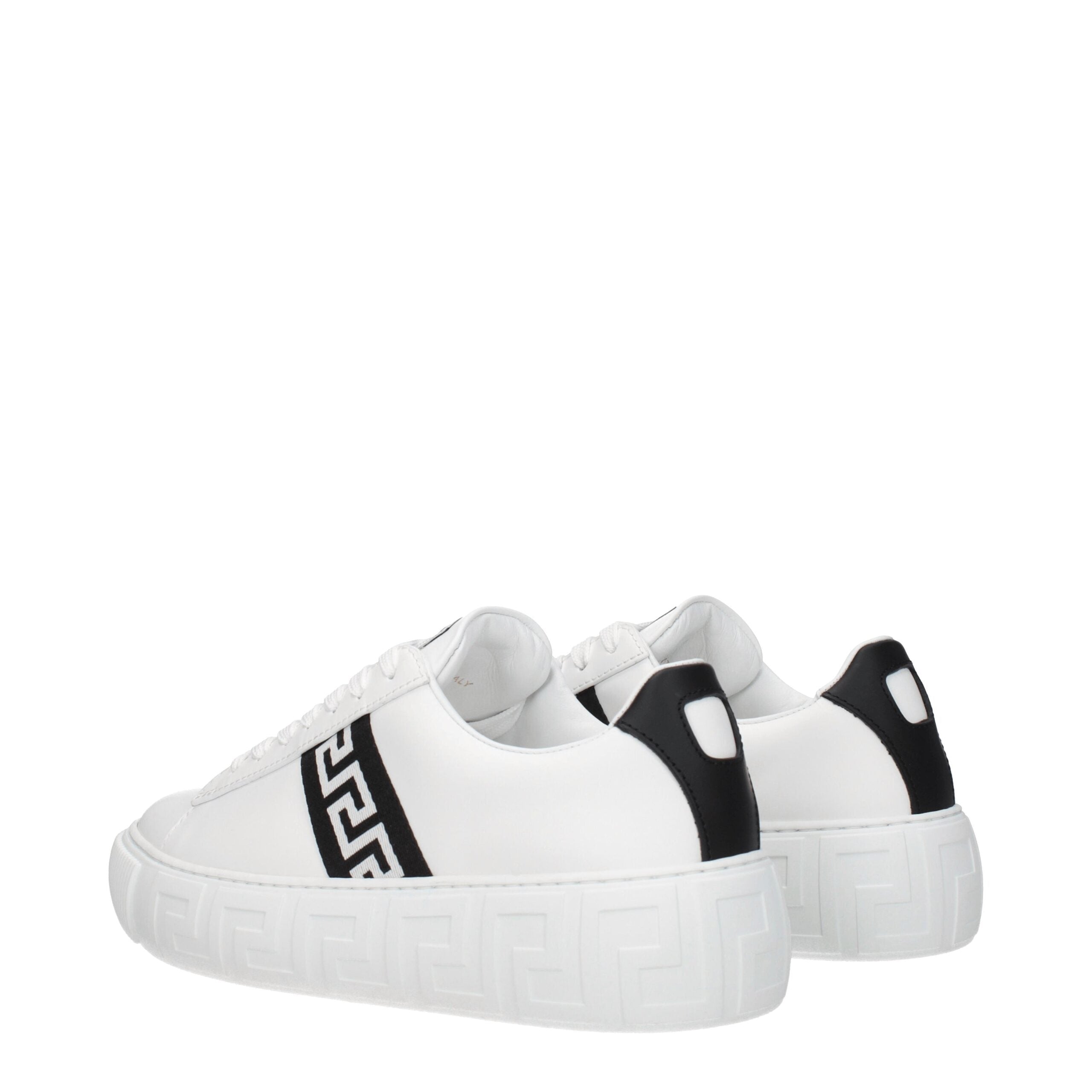 Zapatillas de cuero blancas de Versace-4