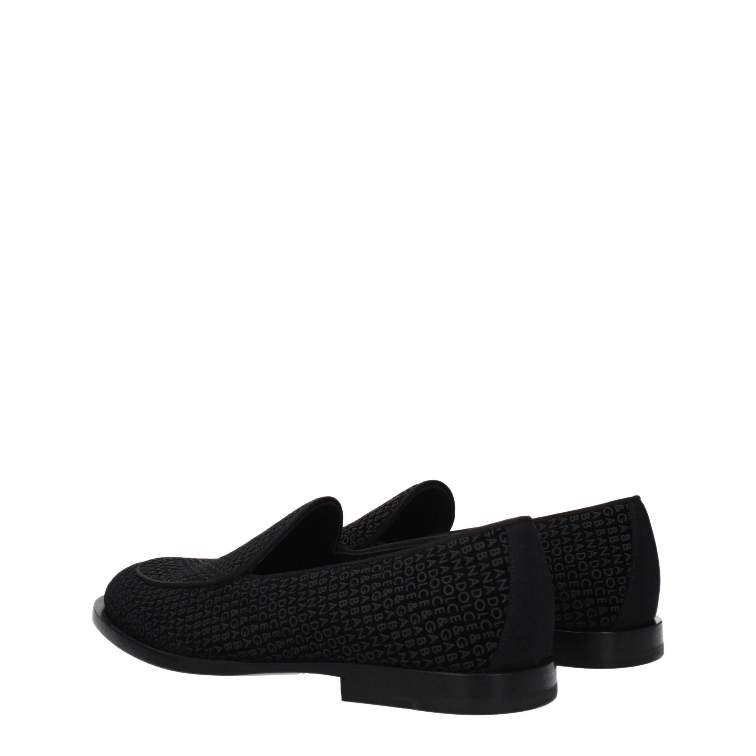 Dolce & Gabbana slippers in black velvet-4