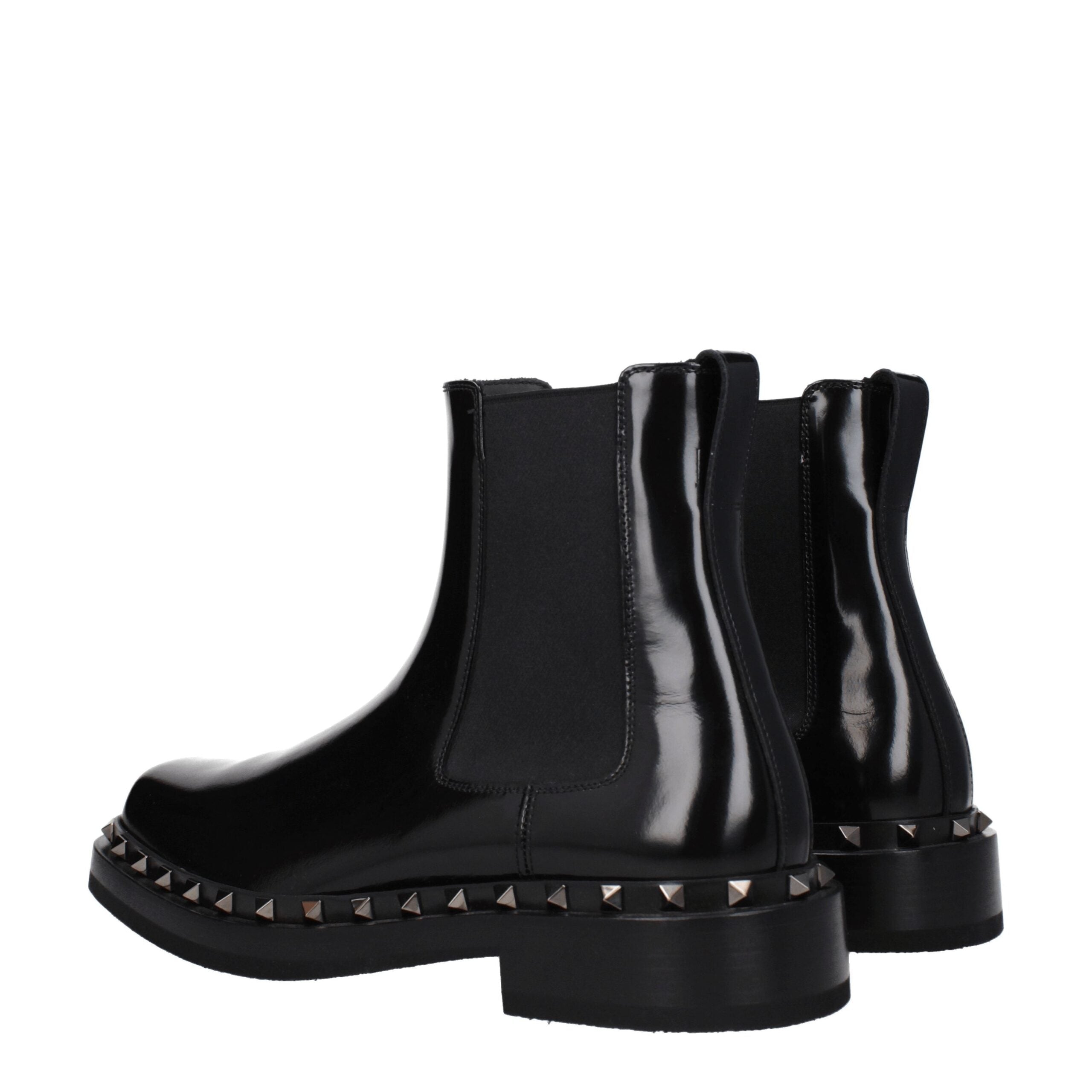 Valentino Garavani Black Leather Ankle Boots-3