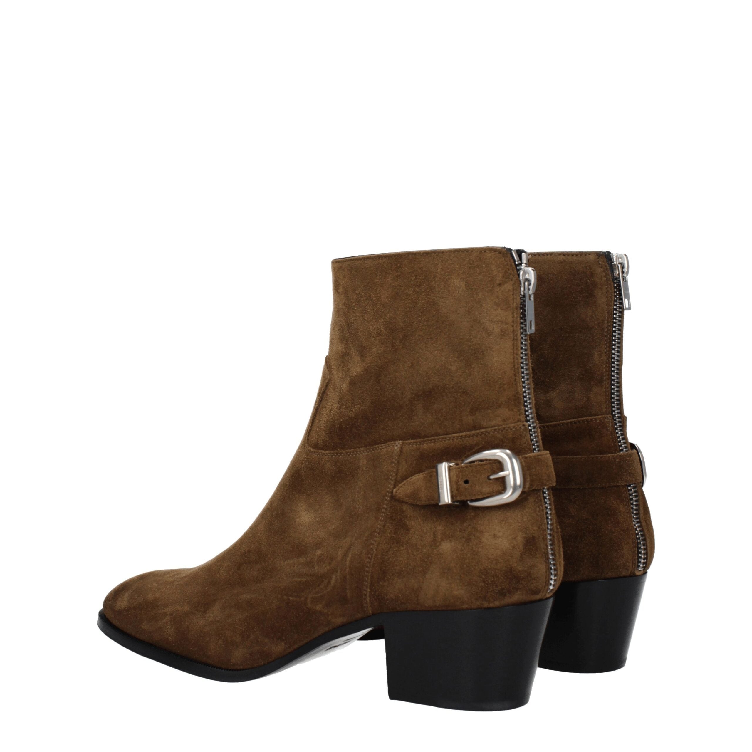 Celine Brown Leather Ankle Boots-4