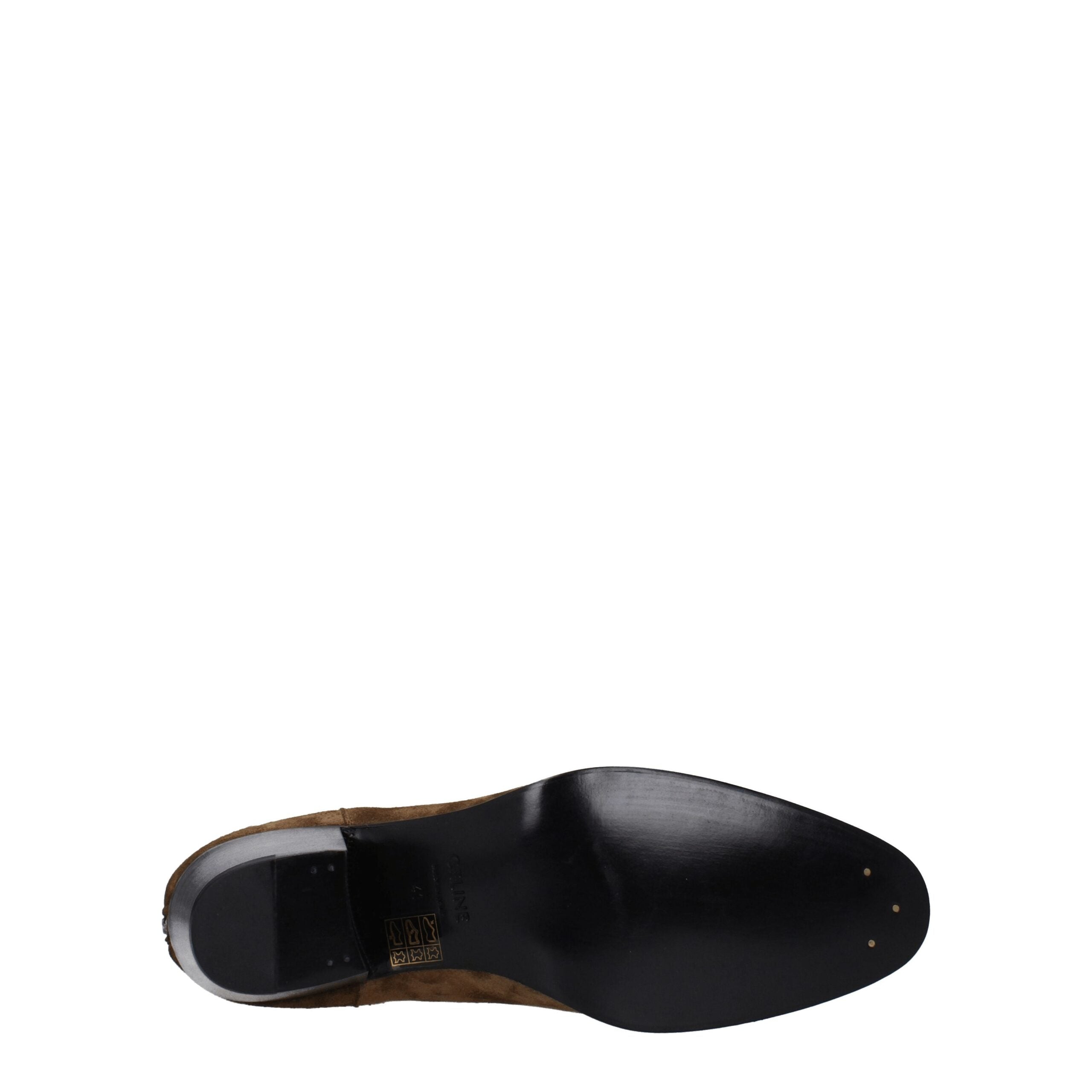 Celine Brown Leather Ankle Boots-5