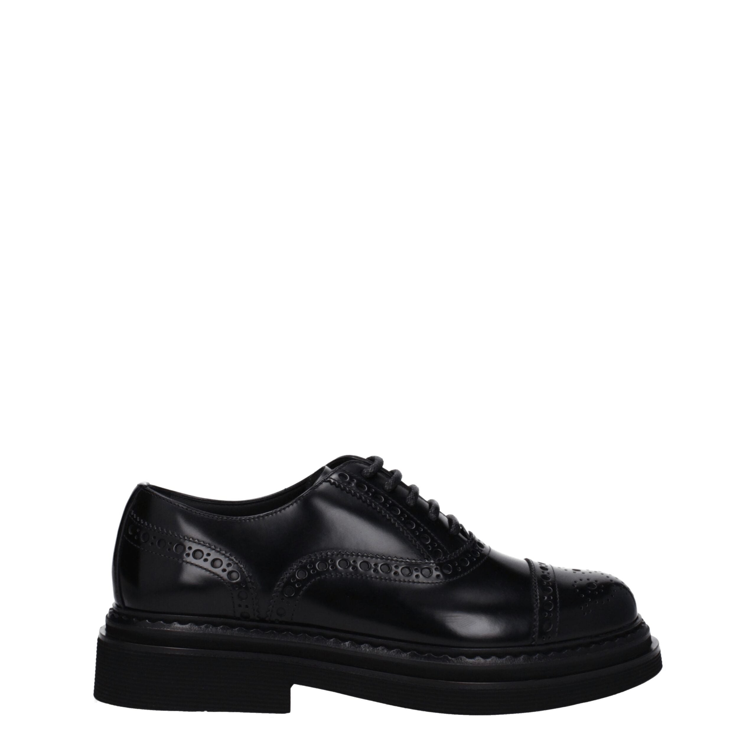 Dolce & Gabbana Schwarze Leder Oxfords und Derbies-1