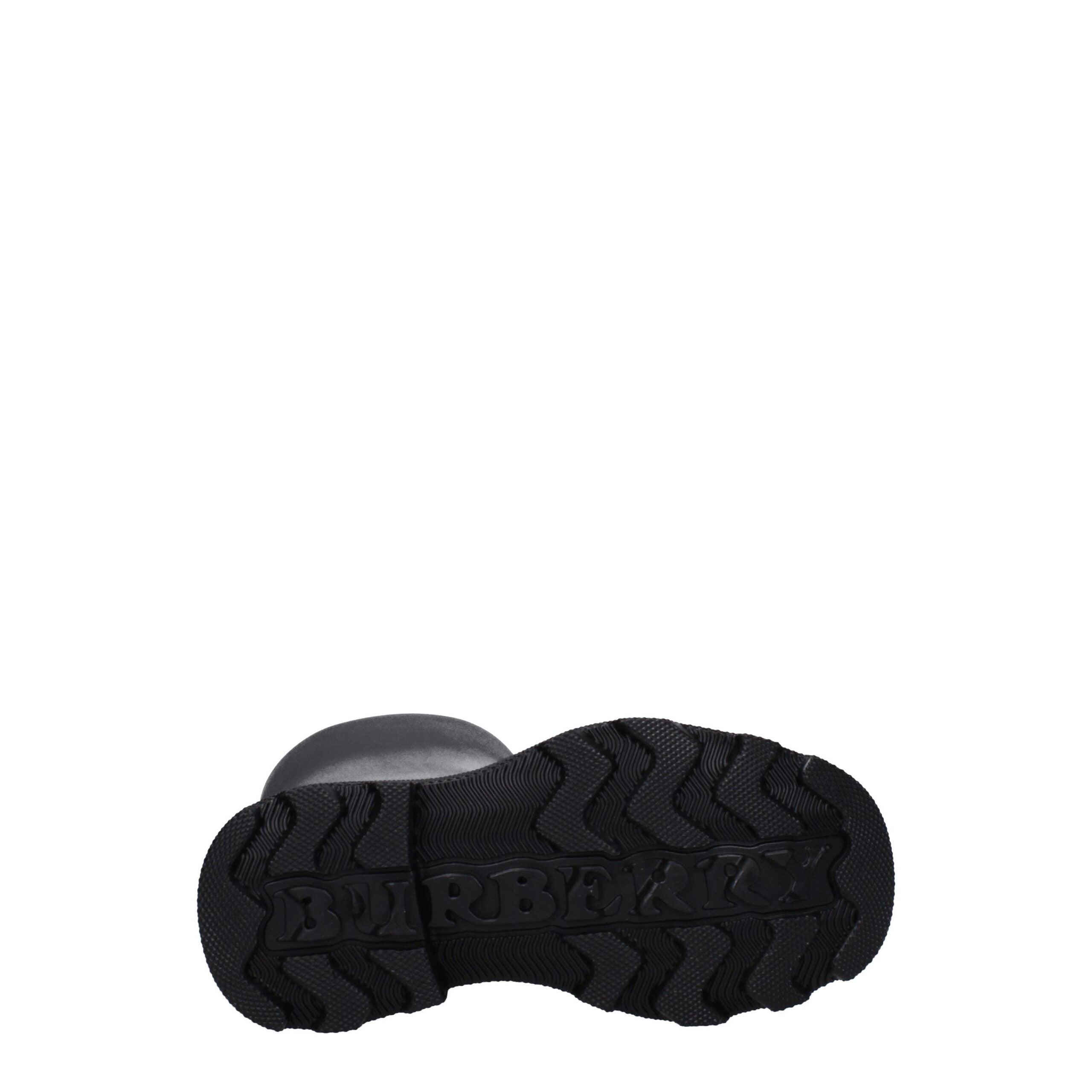 Burberry Schwarze Regenstiefel aus Baumwolle-5