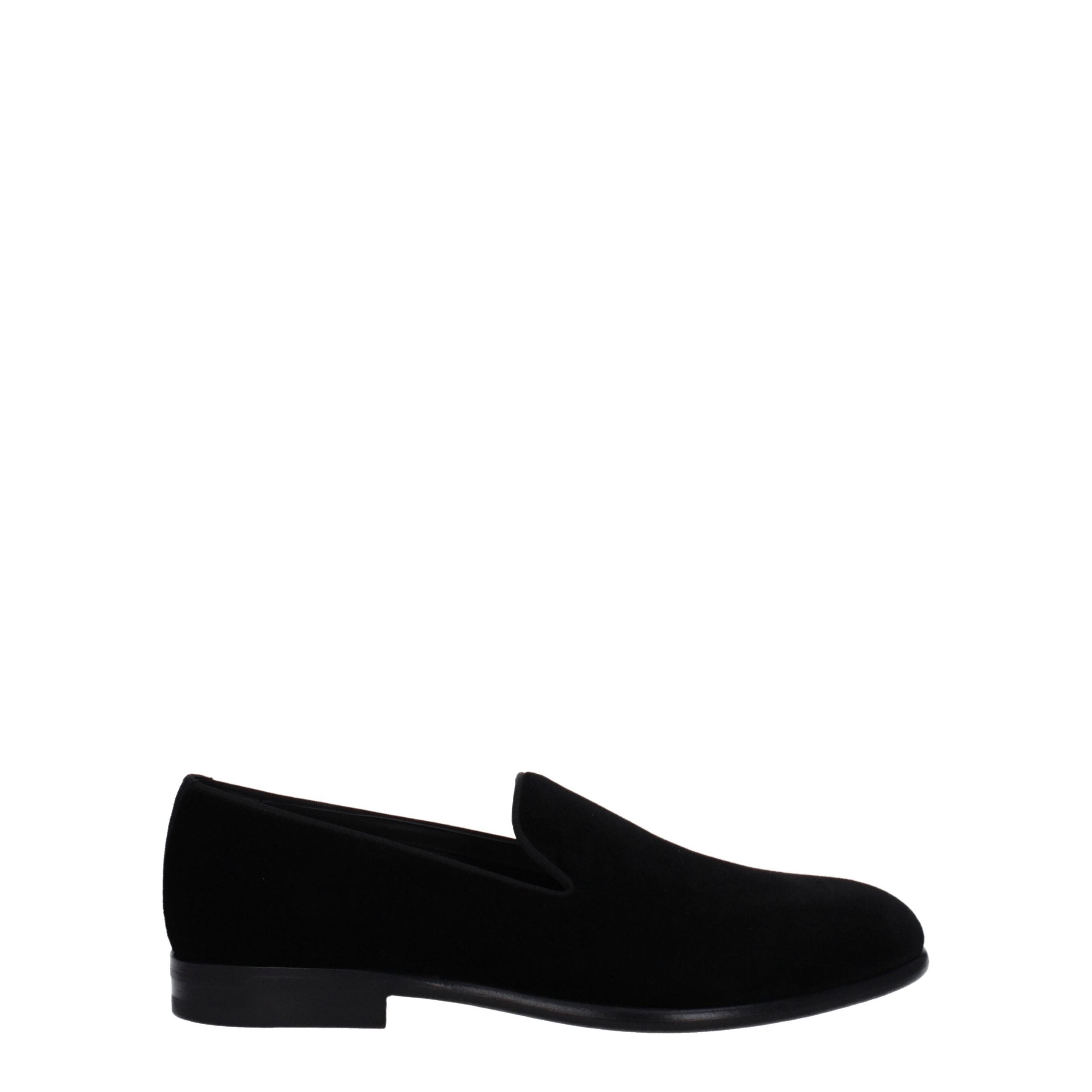 Dolce & Gabbana slippers in black velvet-1