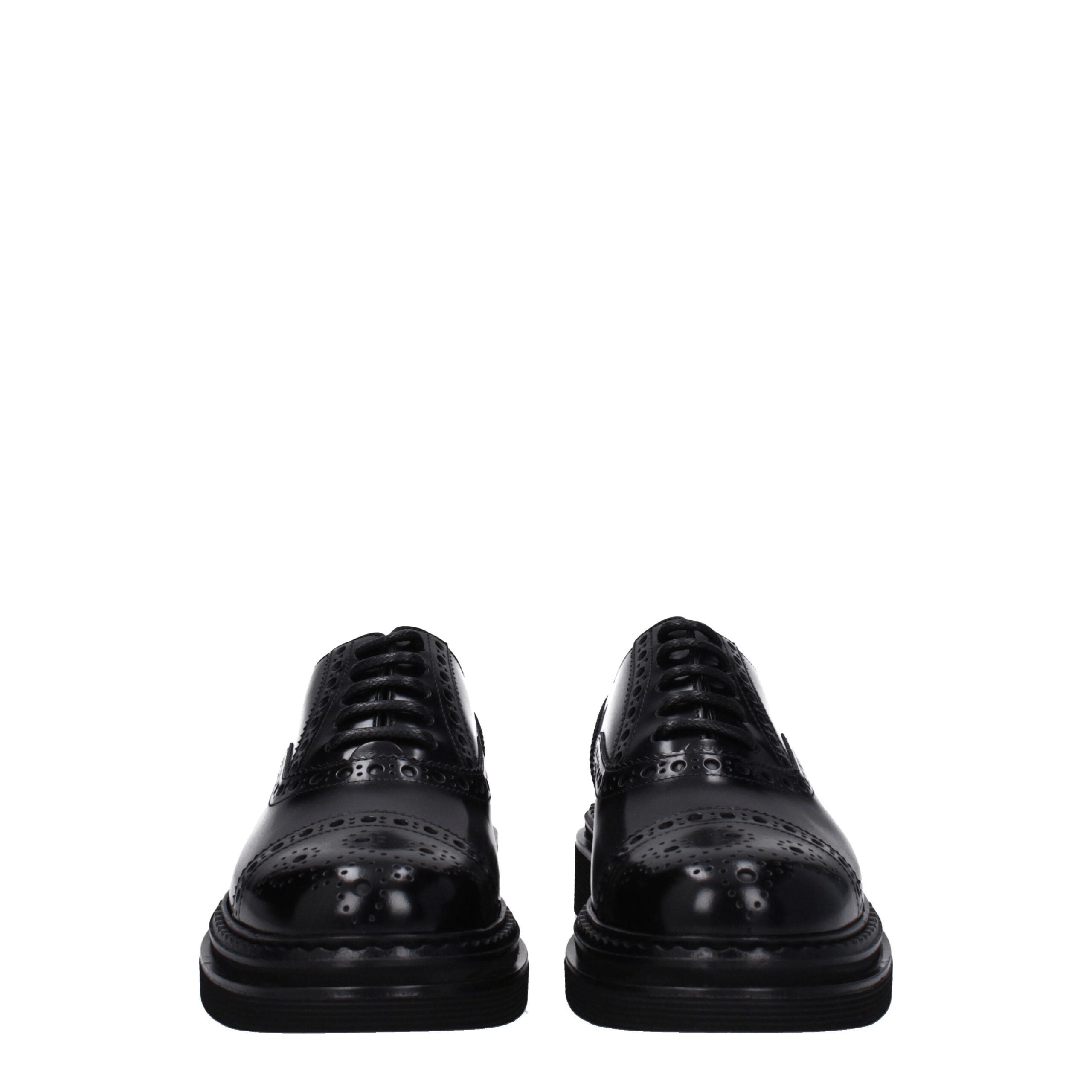 Dolce & Gabbana Schwarze Leder Oxfords und Derbies-3
