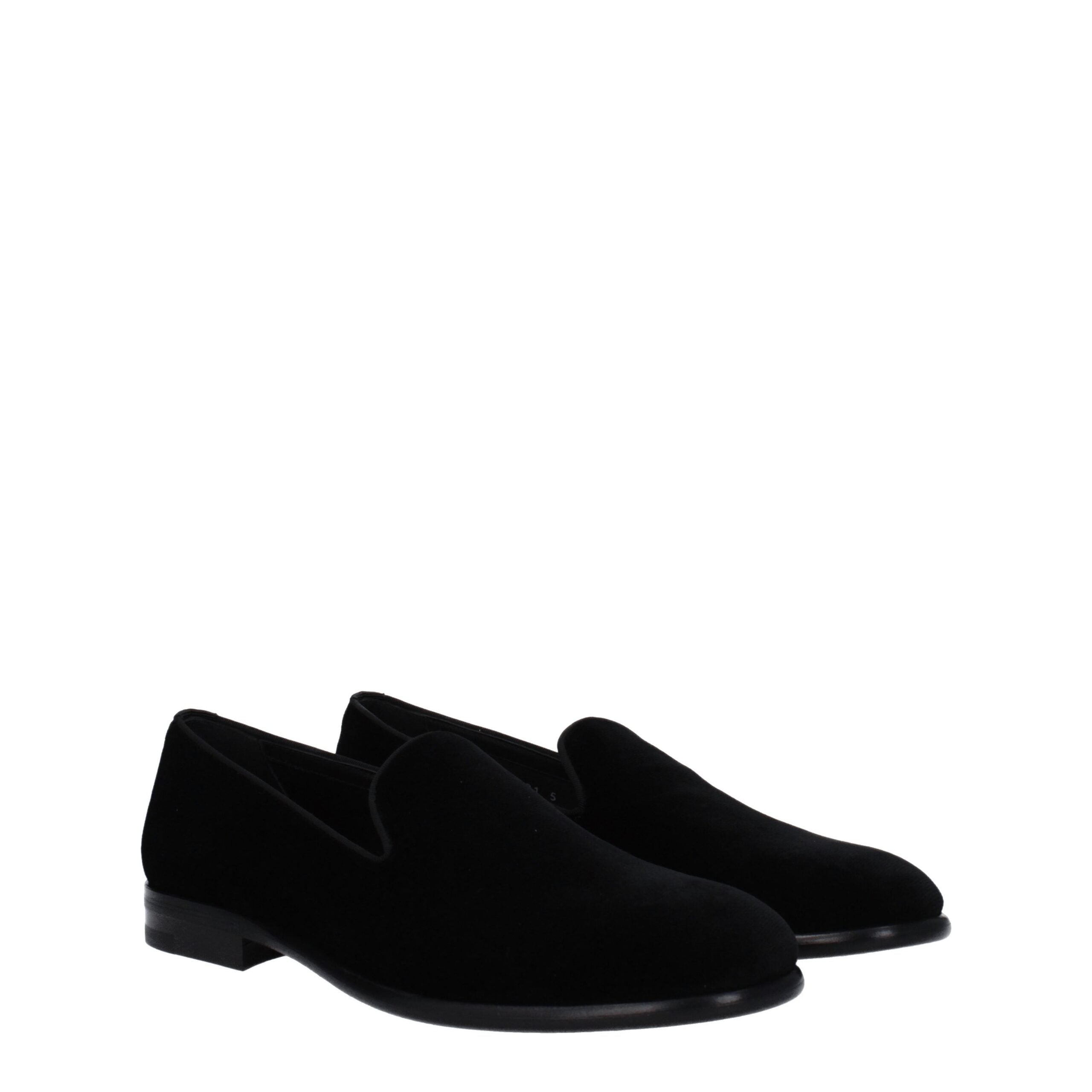 Dolce & Gabbana slippers in black velvet-2