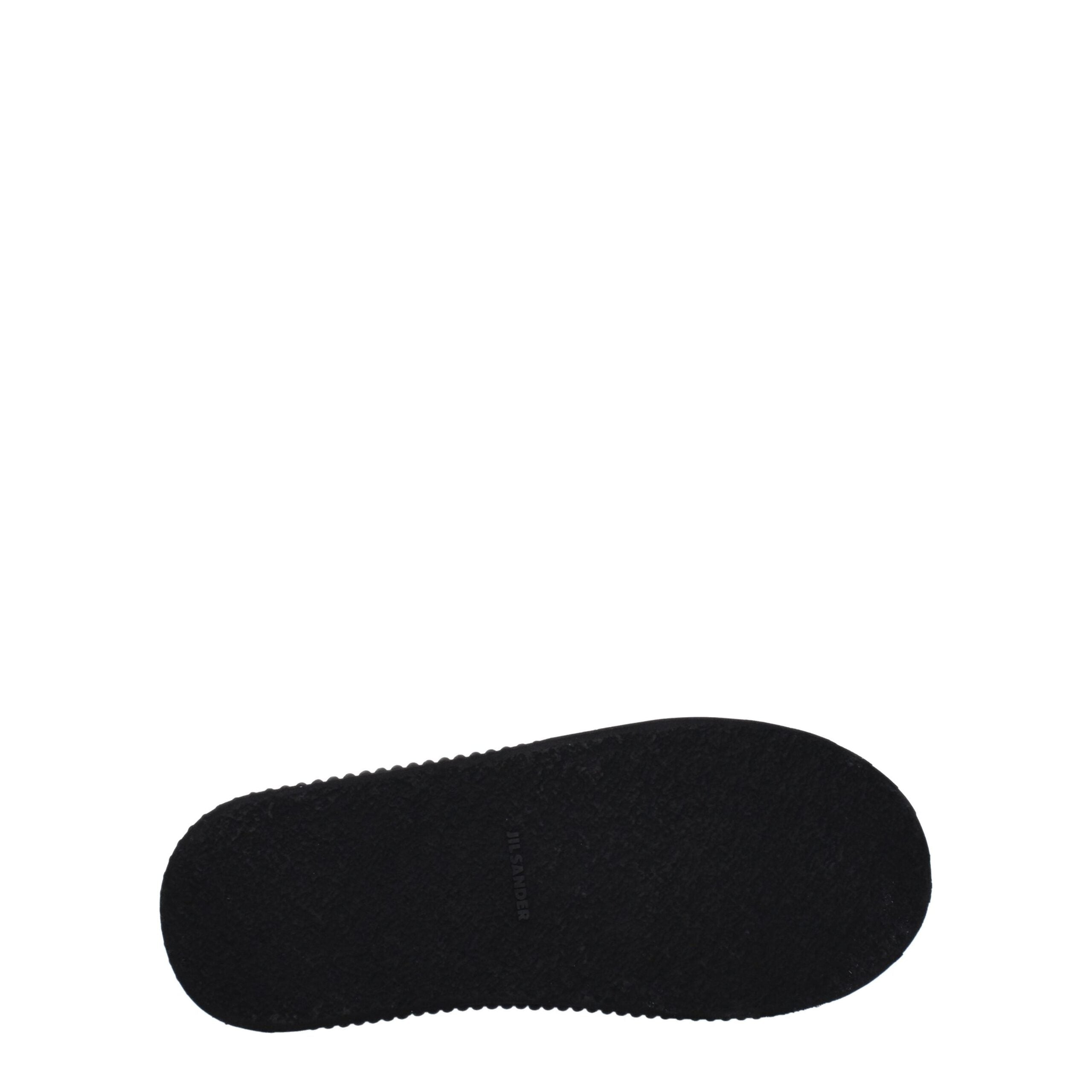 Jil Sander black platform sneakers made of fabric-5