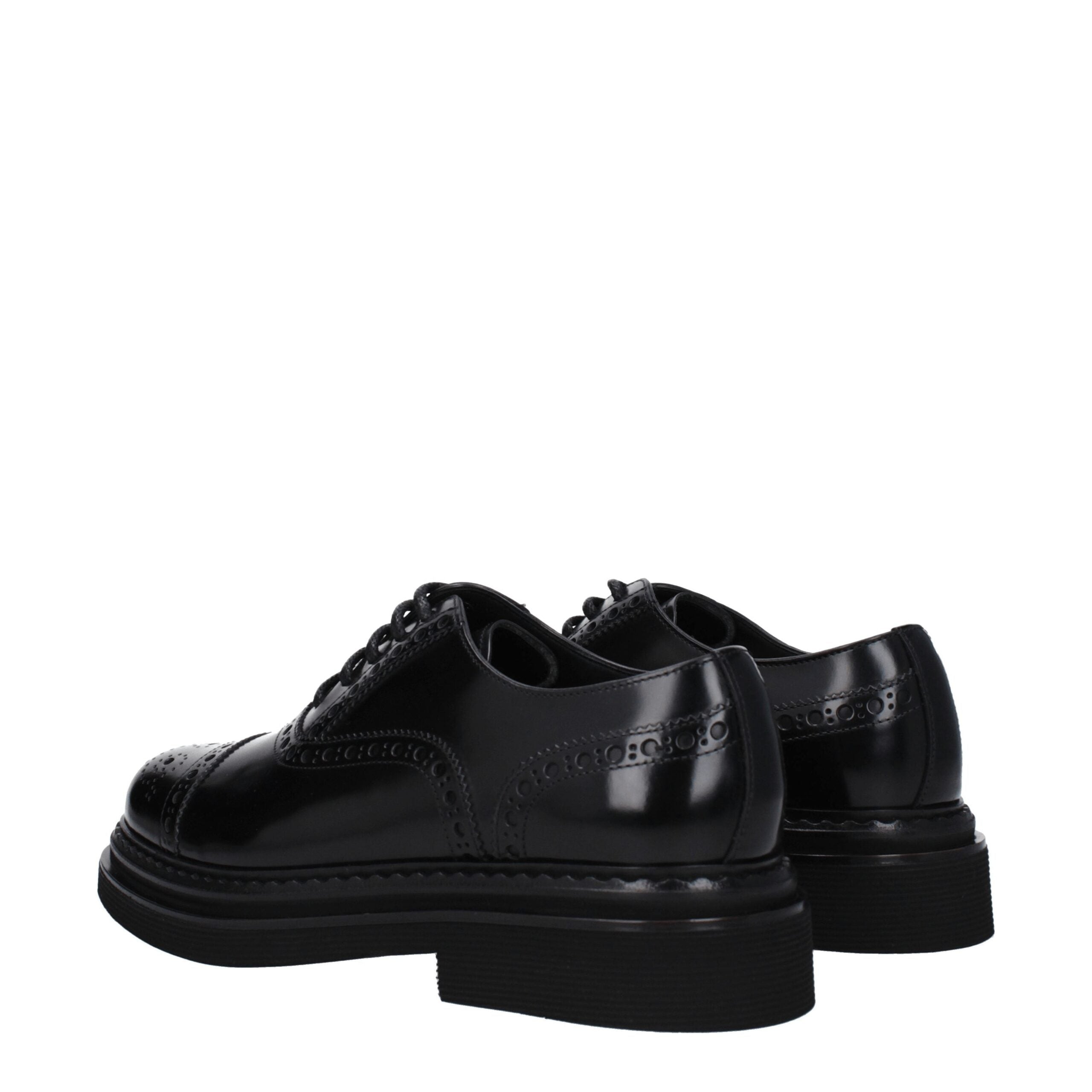 Dolce & Gabbana Schwarze Leder Oxfords und Derbies-4