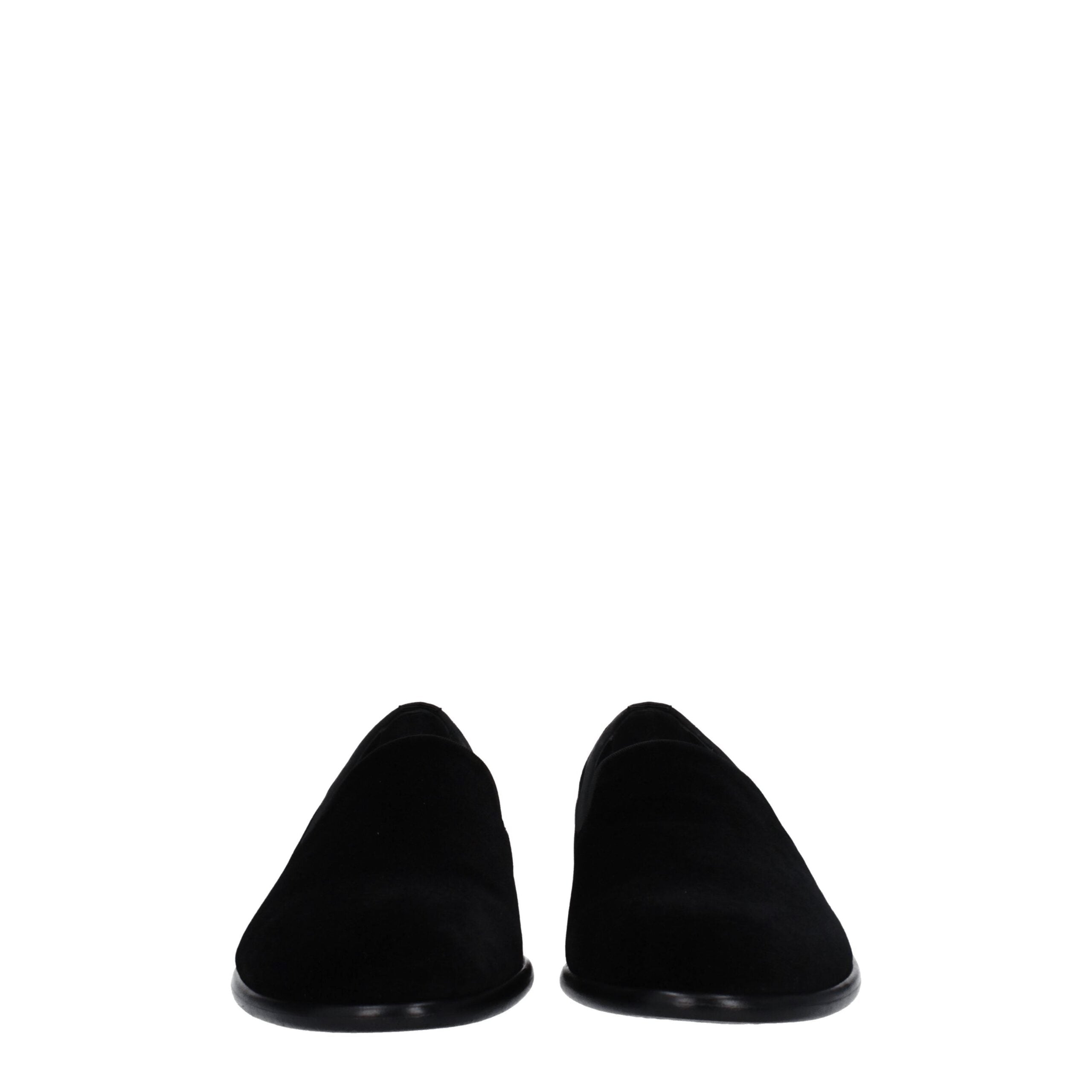 Dolce & Gabbana slippers in black velvet-3
