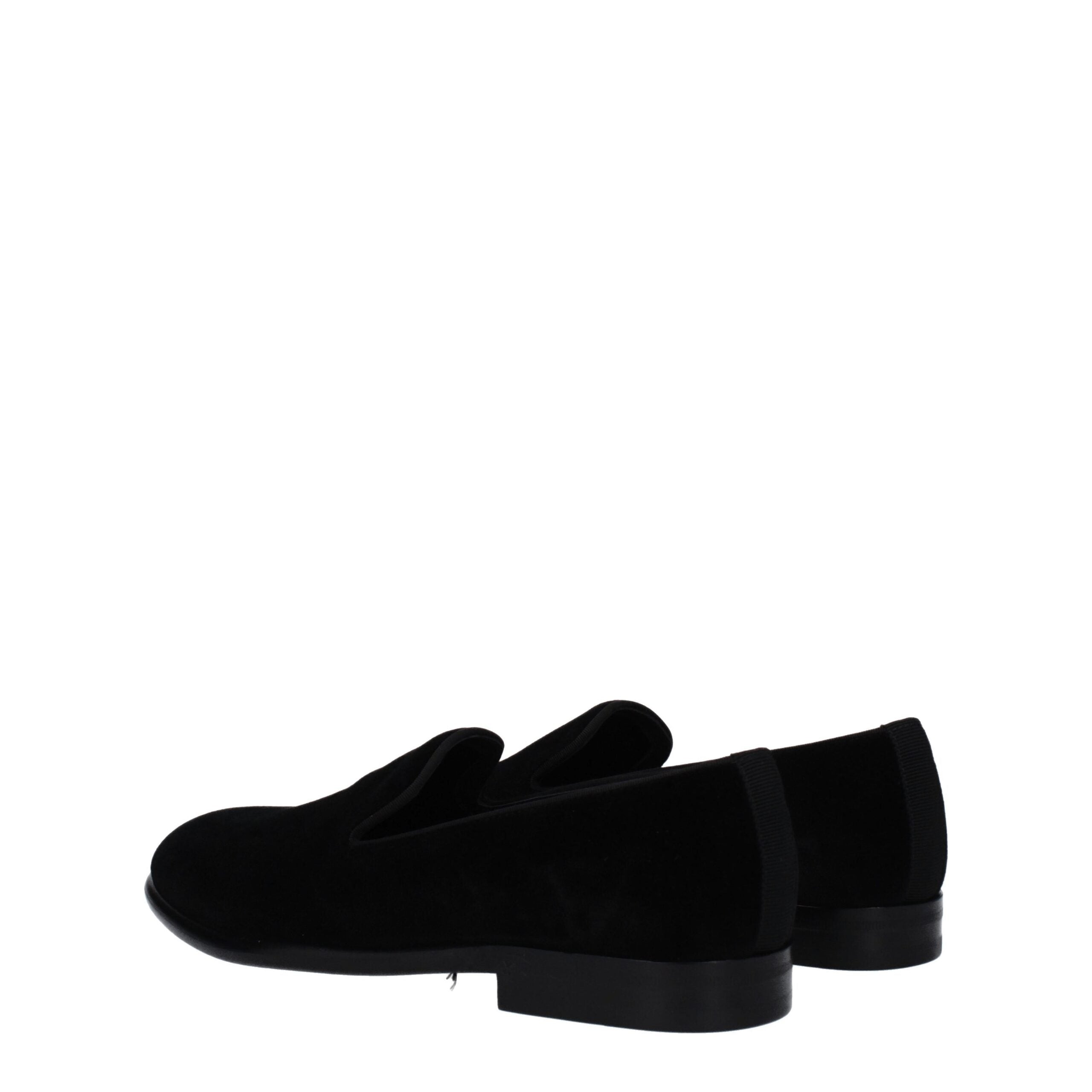 Dolce & Gabbana slippers in black velvet-4