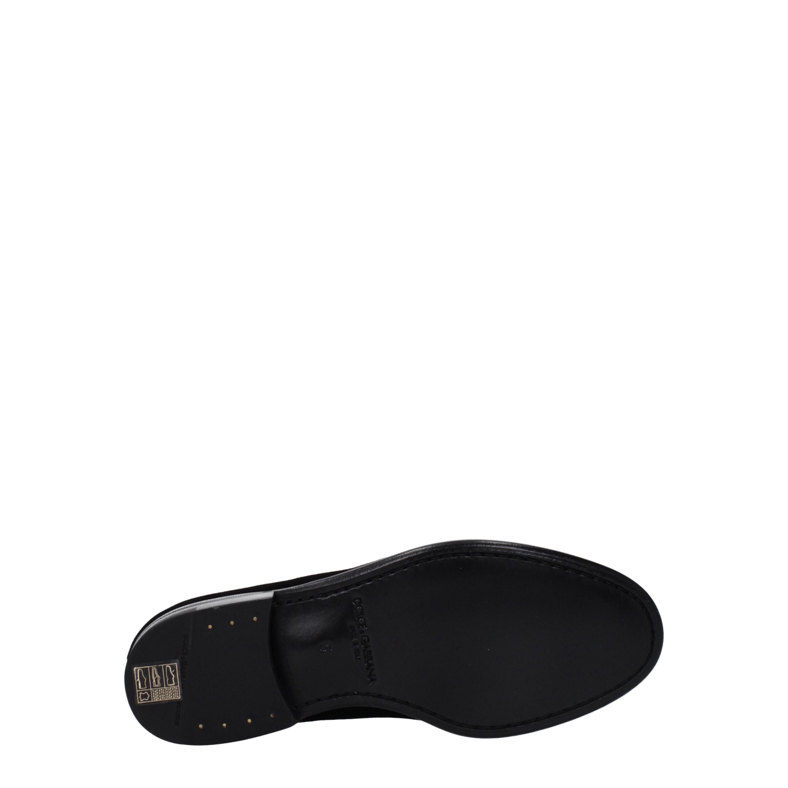 Dolce & Gabbana slippers in black velvet-5