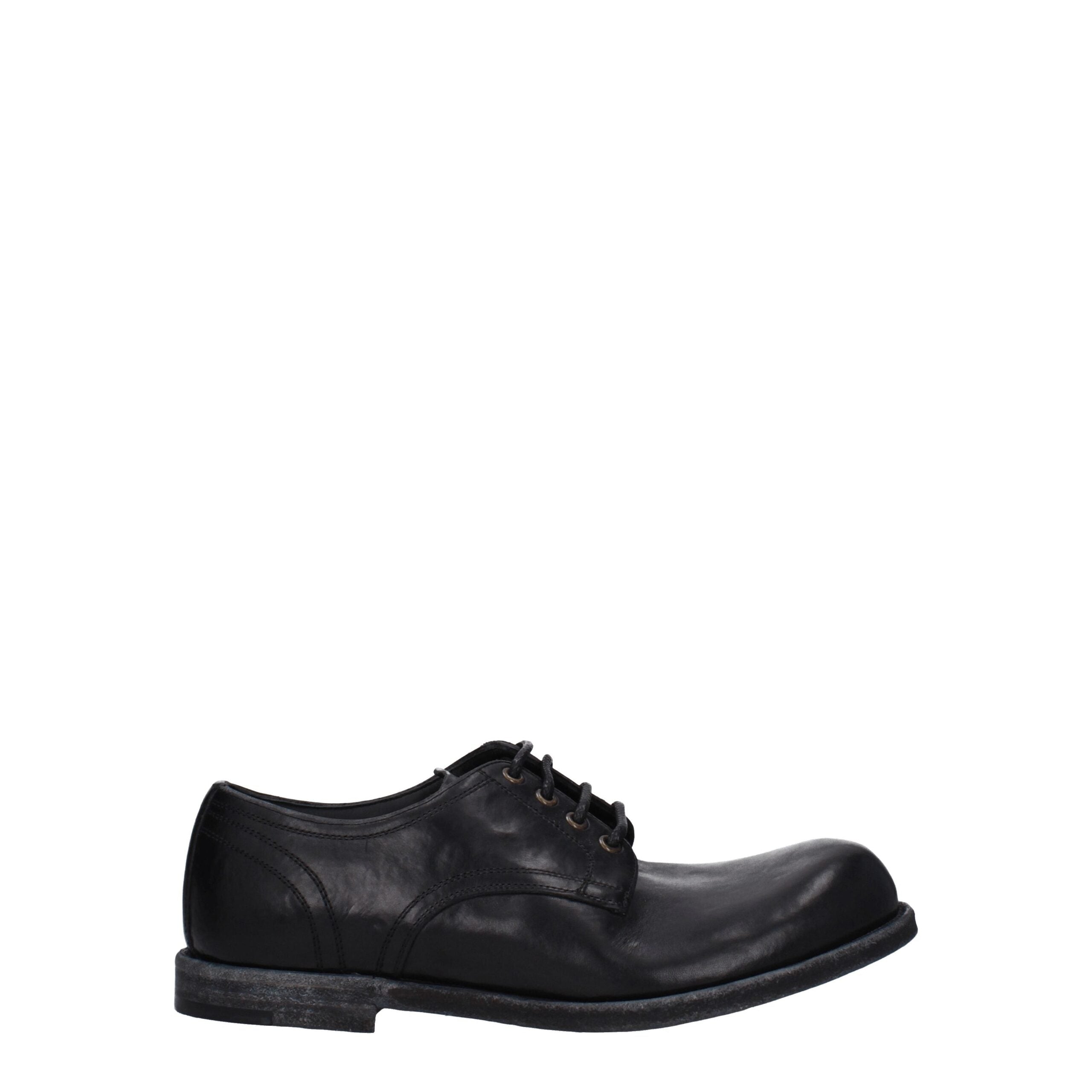 Dolce & Gabbana Schwarze Leder Oxfords und Derbies-1