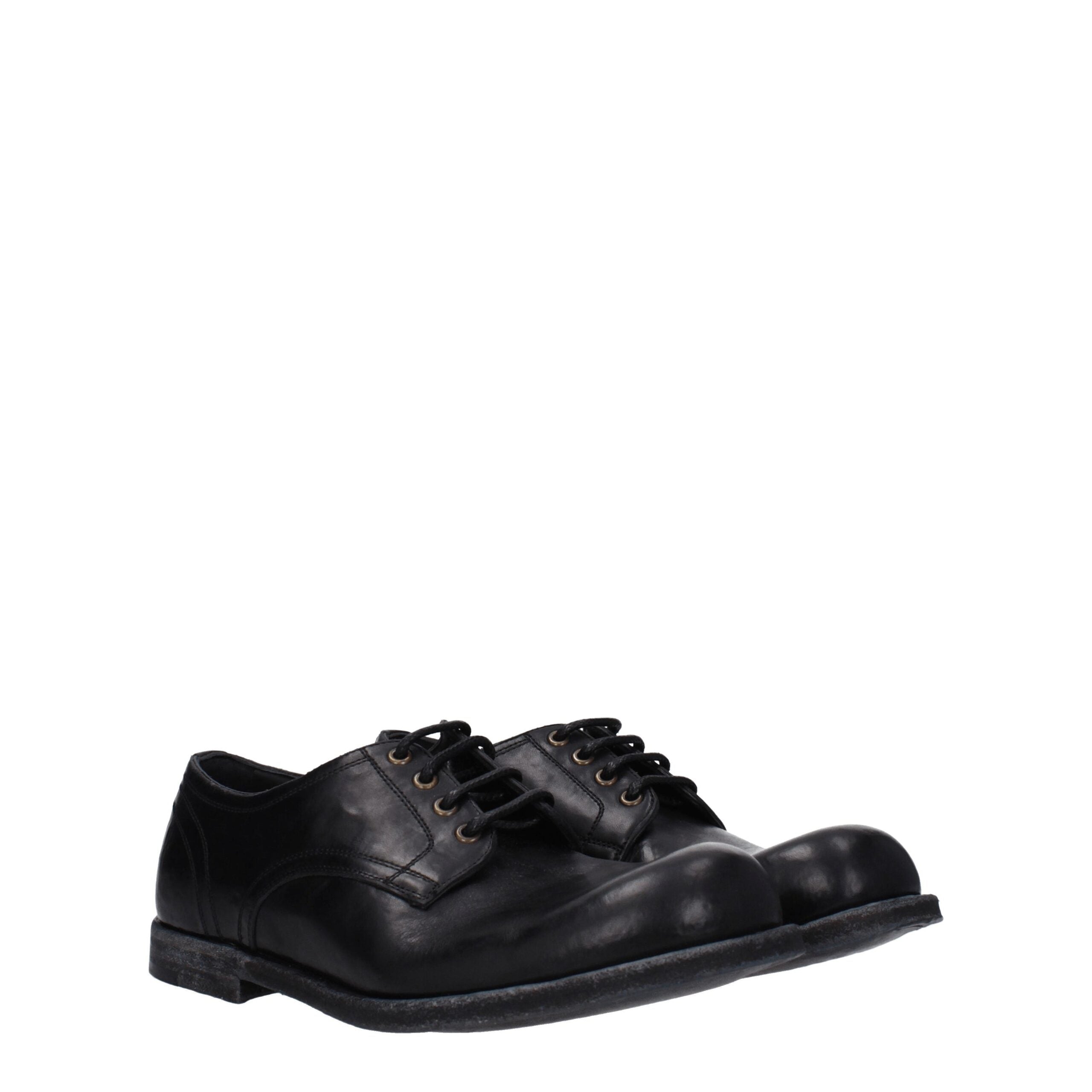 Dolce & Gabbana Schwarze Leder Oxfords und Derbies-2