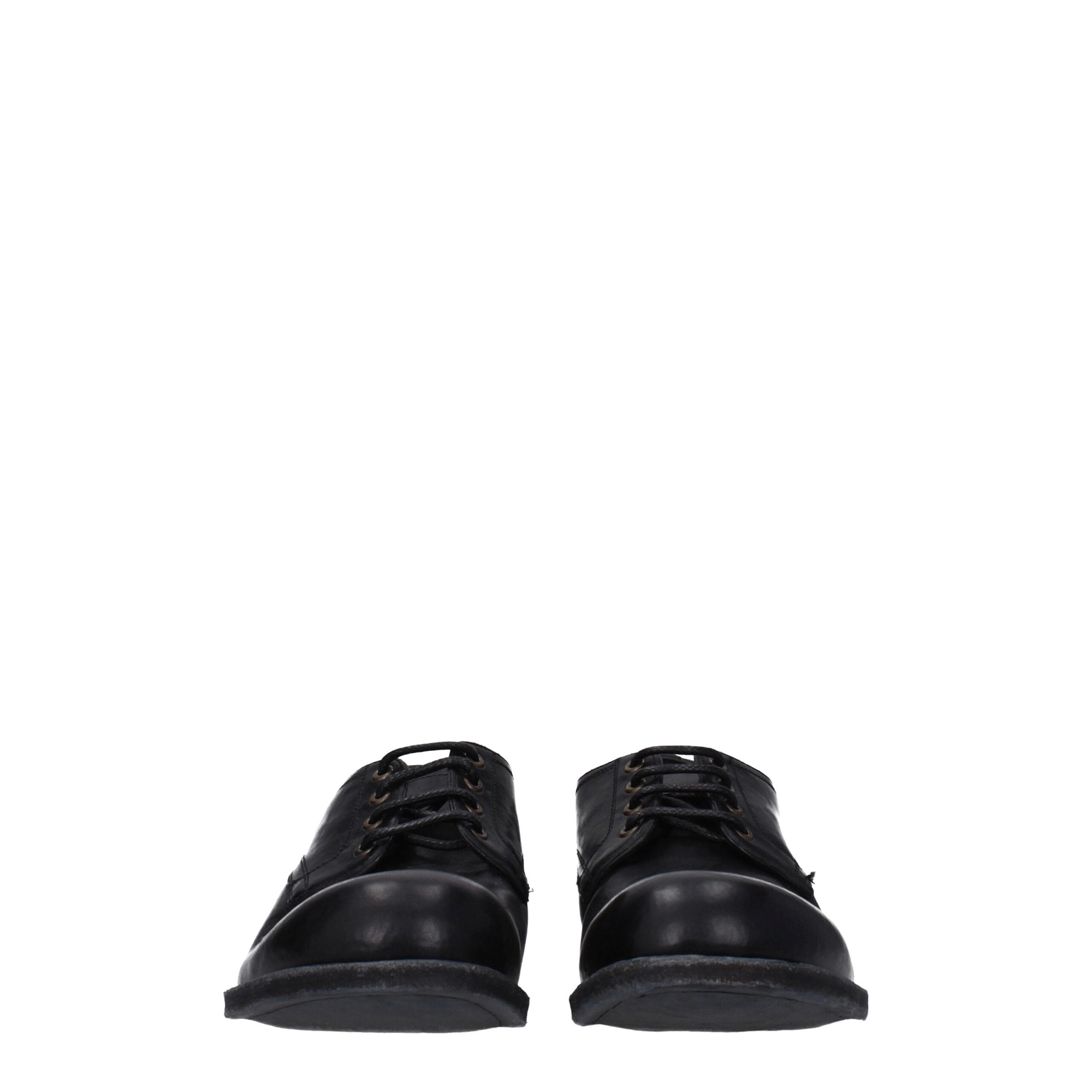 Dolce & Gabbana Schwarze Leder Oxfords und Derbies-3