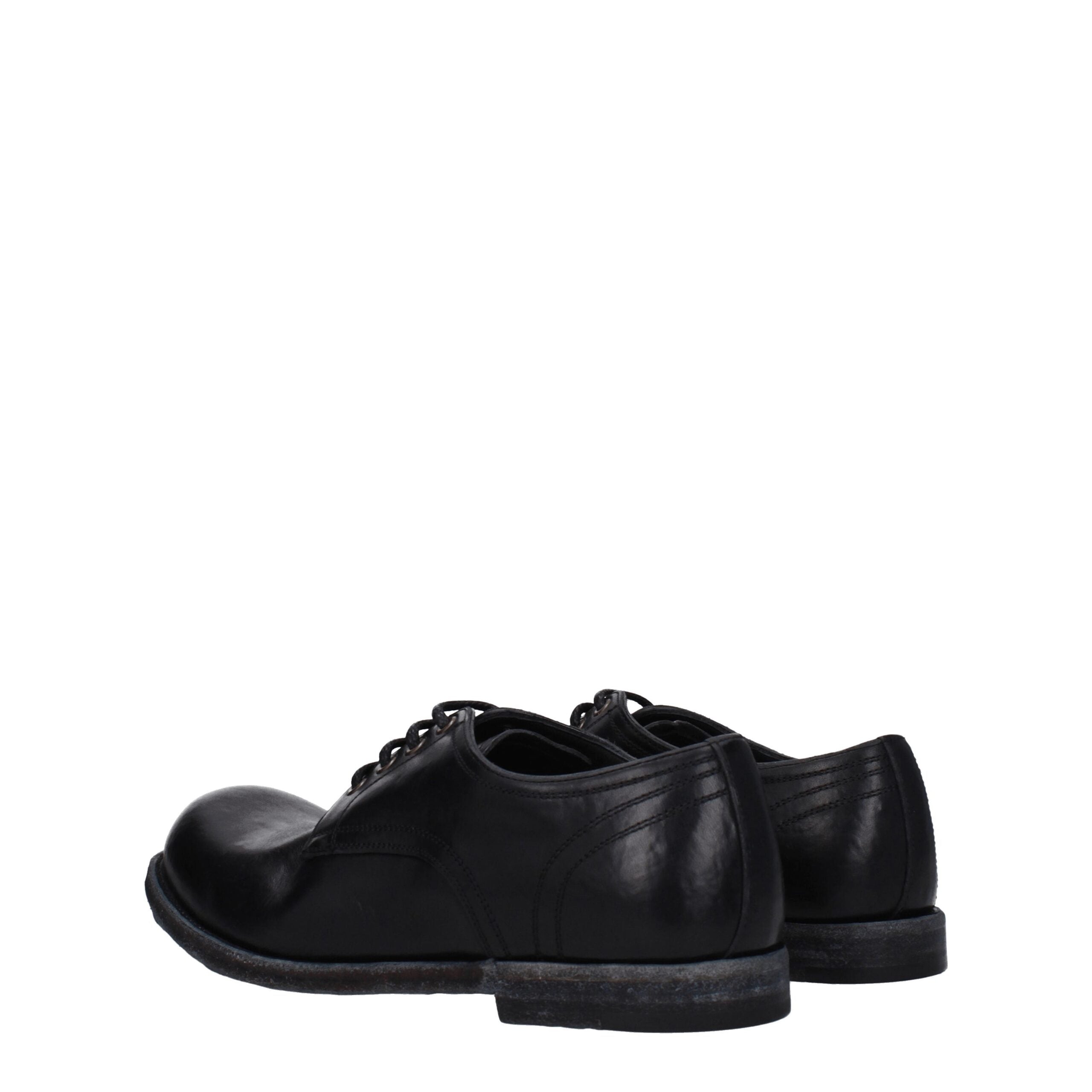 Dolce & Gabbana Schwarze Leder Oxfords und Derbies-4